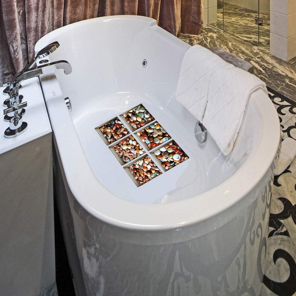 AILEGOU 3D Non-Slip Bathtub Stickers Set