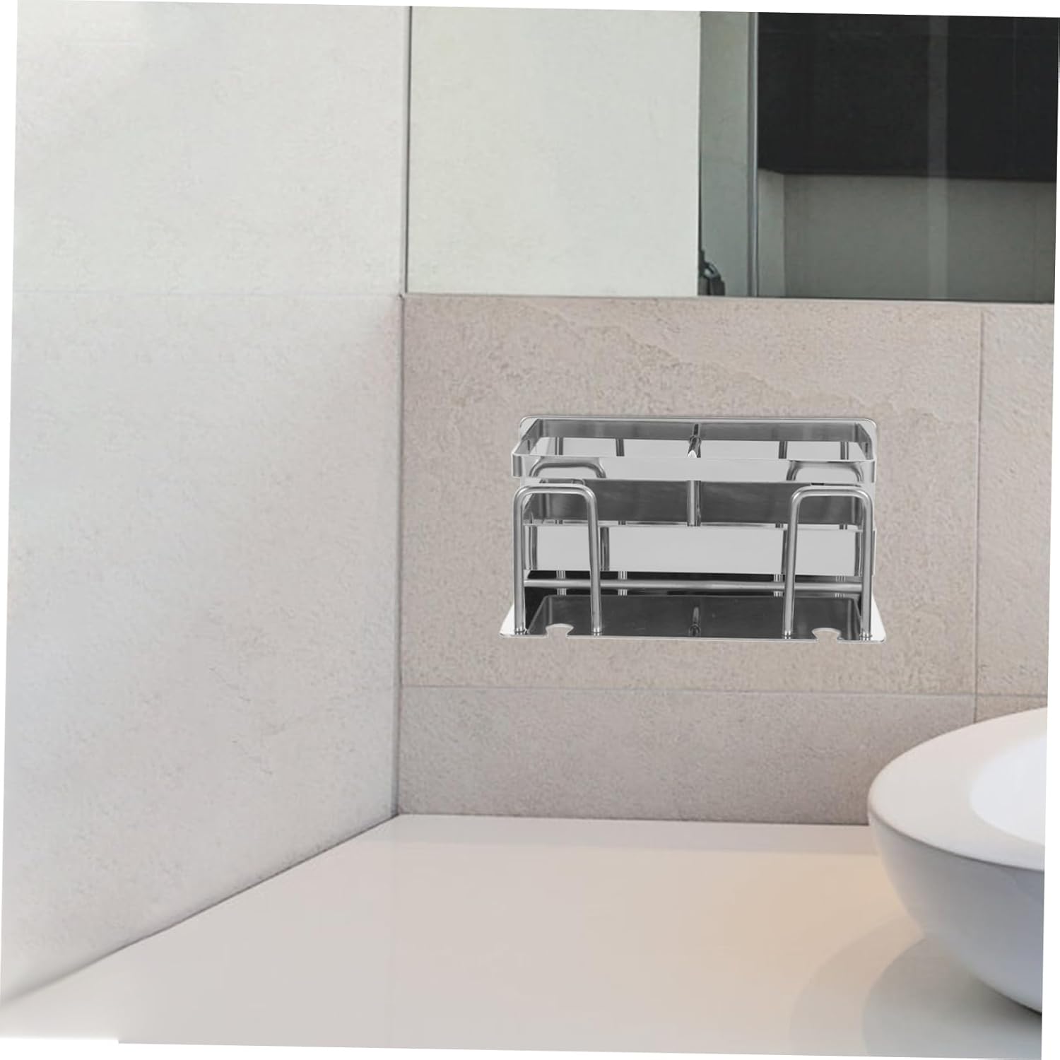 Stainless Steel Wall Mount Toothbrush Holder for Bathroom