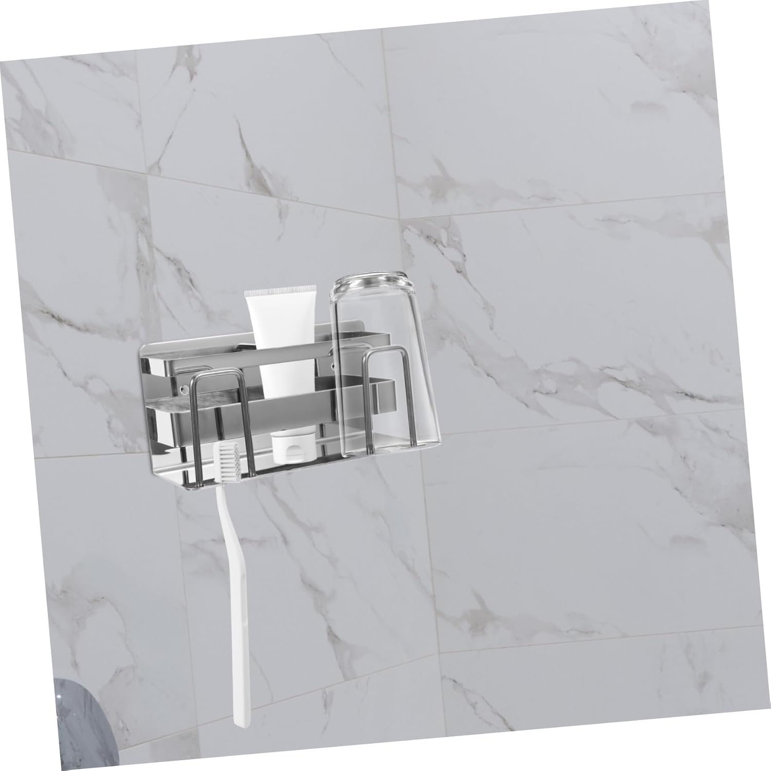 MAGICLULU Wall Mounted Toothbrush Holder Stainless Steel