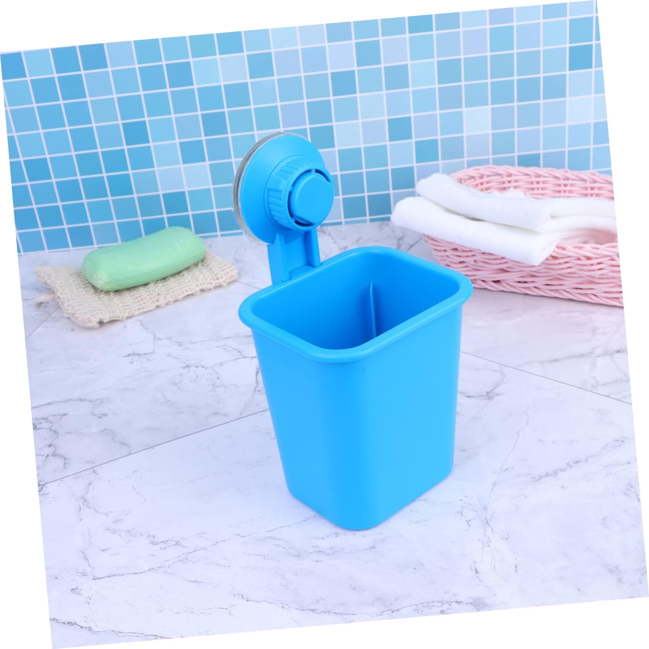 ULTECHNOVO 1Pc Suction Toothbrush Holder Wall Mounted Organizer