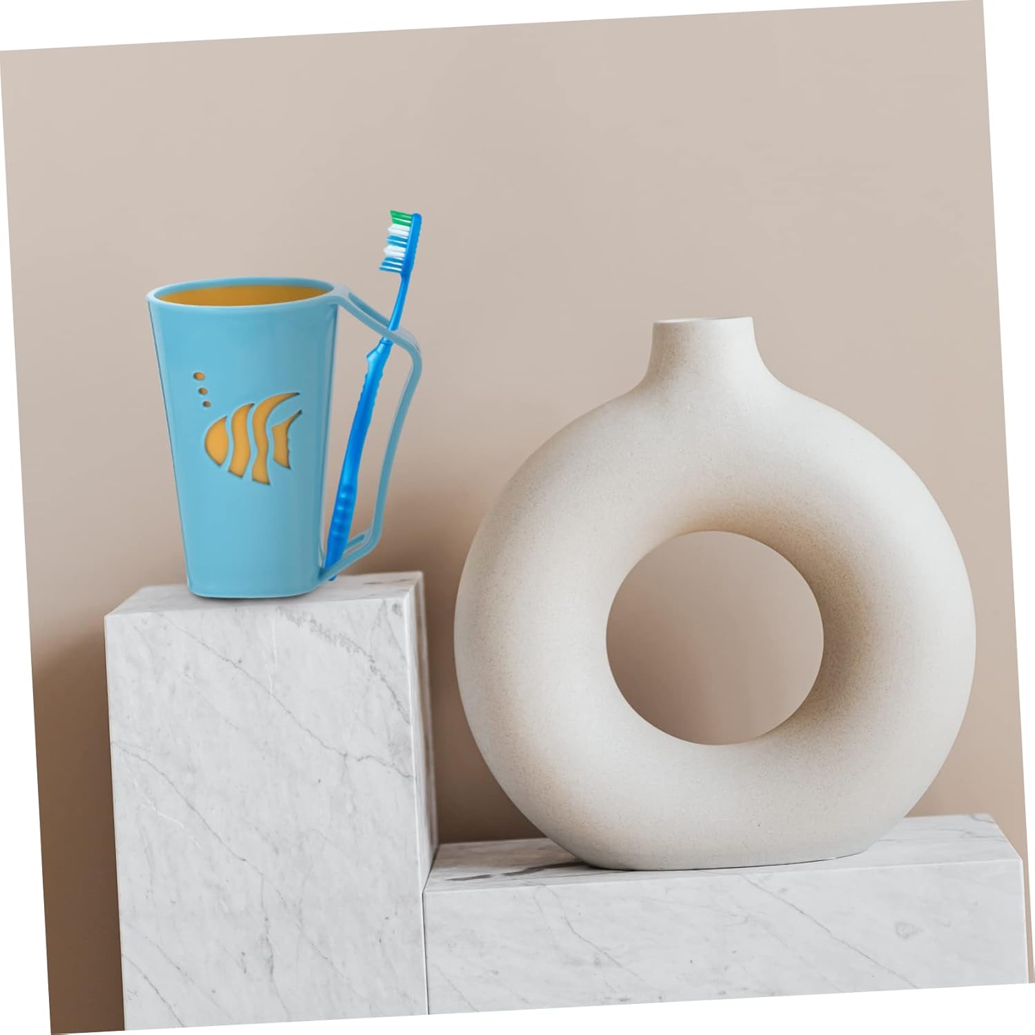 Cabilock 2 Pcs Brush and Wash Cup for Bathroom and Kitchen