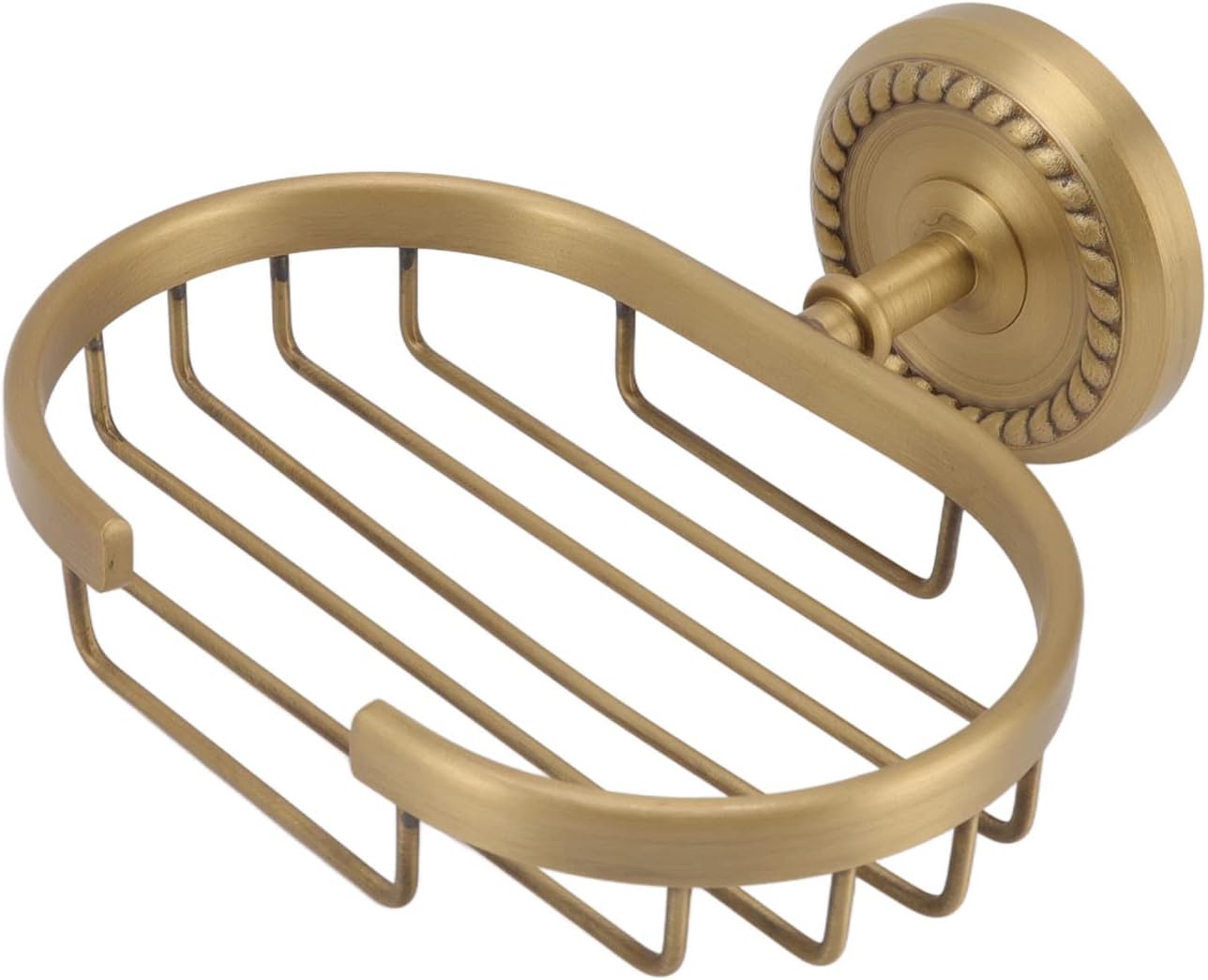 Fafeicy Soap Basket with Twisted Pattern Copper Stainless Steel Holder