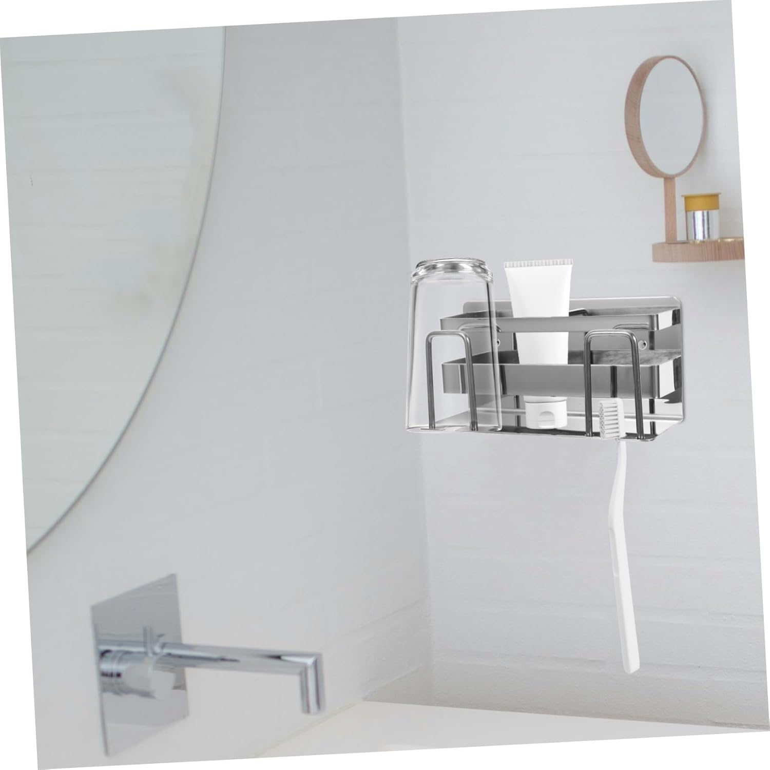 MAGICLULU Wall Mounted Toothbrush Holder Stainless Steel