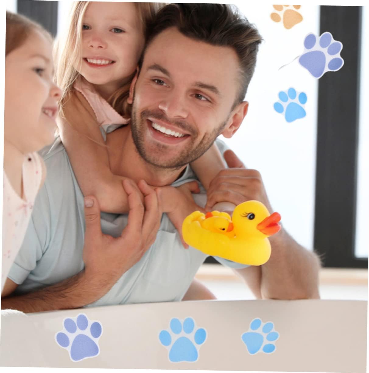 10pcs Cartoon Dog Paw Non-Slip Bathtub Decals