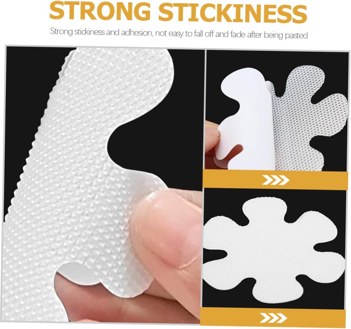 VOSAREA 12Pcs Flower Design Non-Slip Stickers for Bathrooms and Kitchens