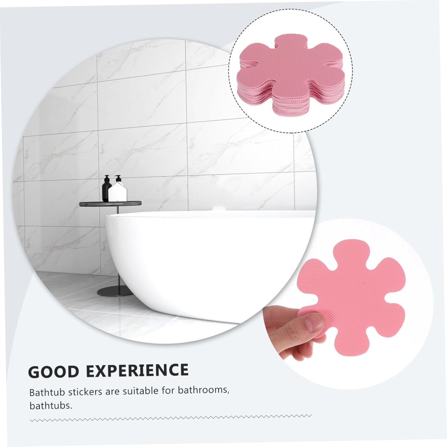 MAGICLULU 20Pcs Non-Slip Flower Bathtub Stickers for Safety