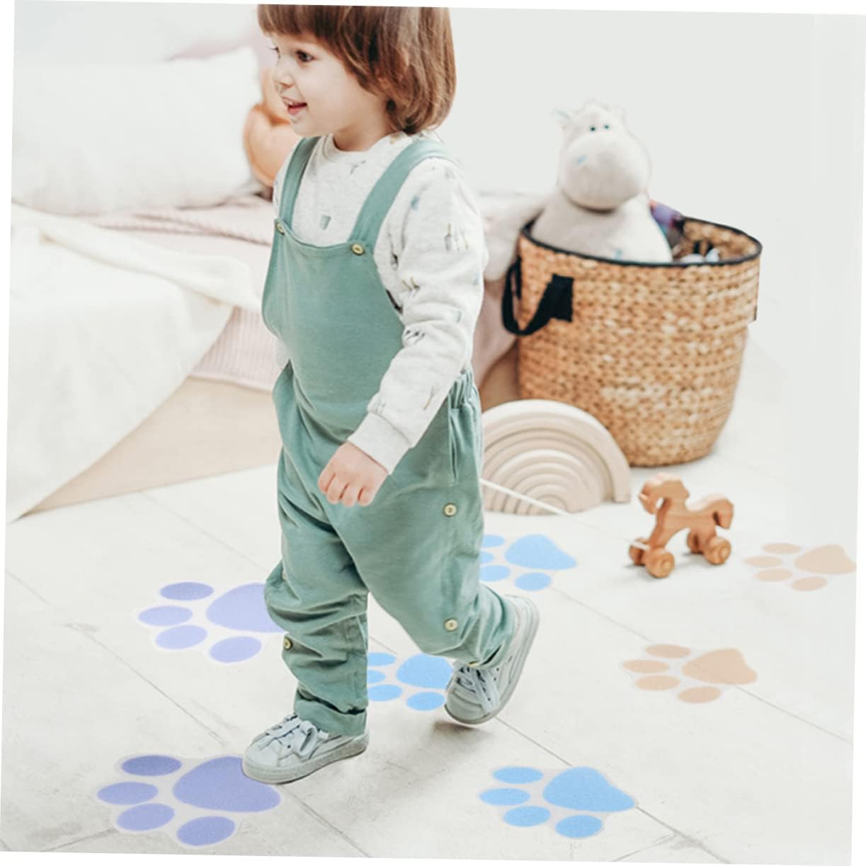 IMIKEYA 10pcs Dog Paw Print Non-Slip Stickers for Bathrooms