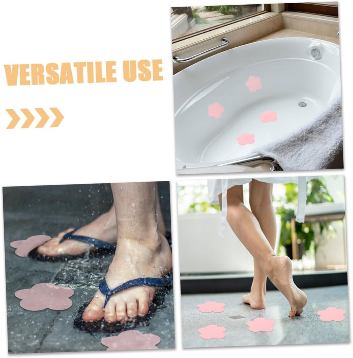 HOMSFOU 20pcs Anti-Slip Shower Stickers