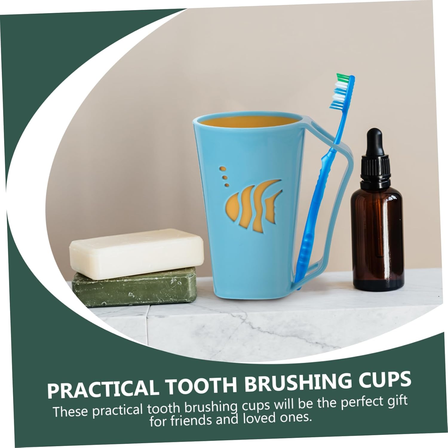 Cabilock 2 Pcs Brush and Wash Cup for Bathroom and Kitchen