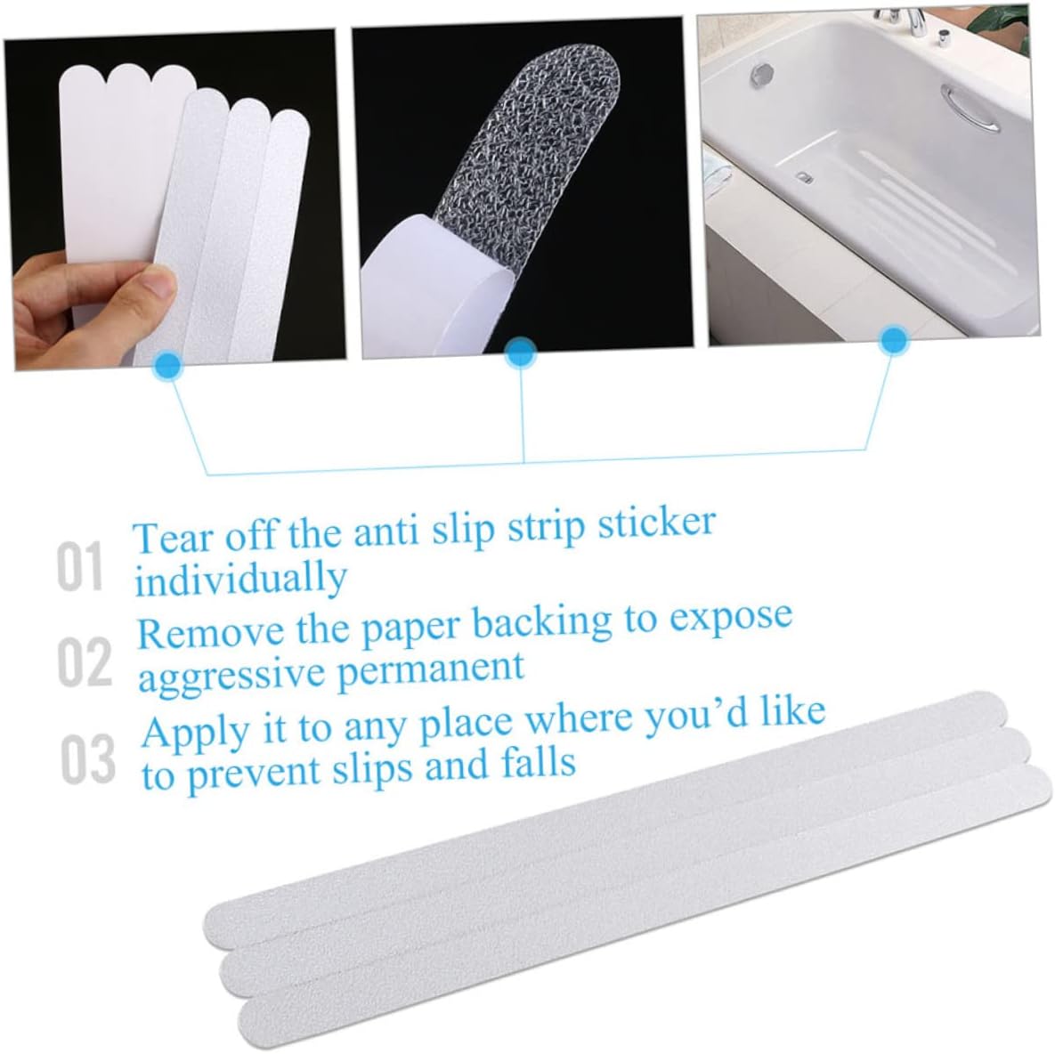 VOSAREA 42pcs Non-Slip Stickers for Bath Shower Kitchen Pool