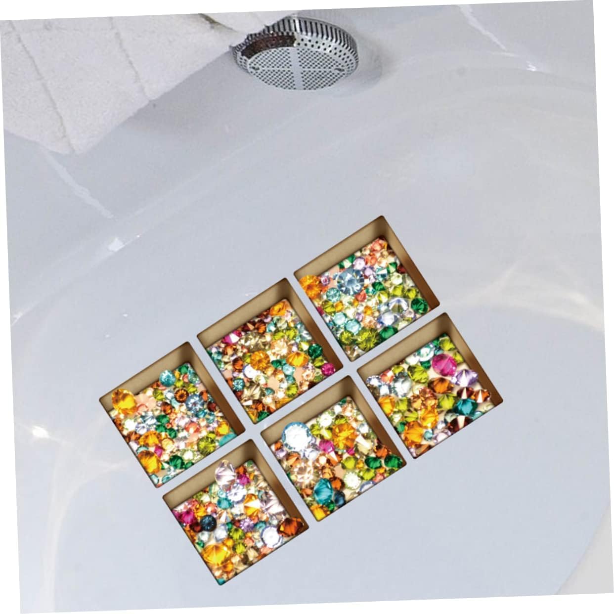 Happyyami 6 Pack 3D Bathtub Stickers Non-Slip PVC Decor