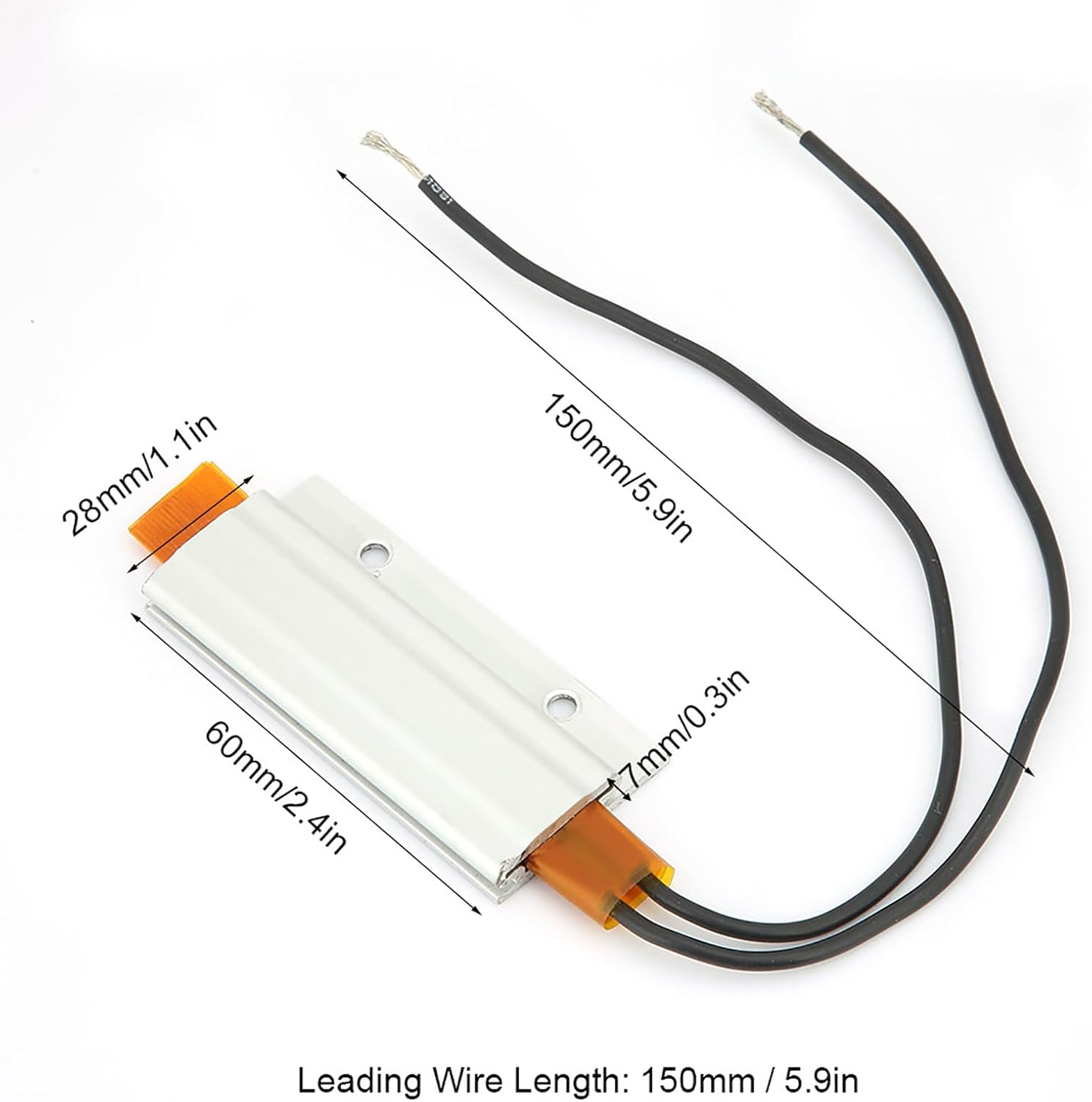 60x28x7mm Air Heater with Aluminum Housing 1