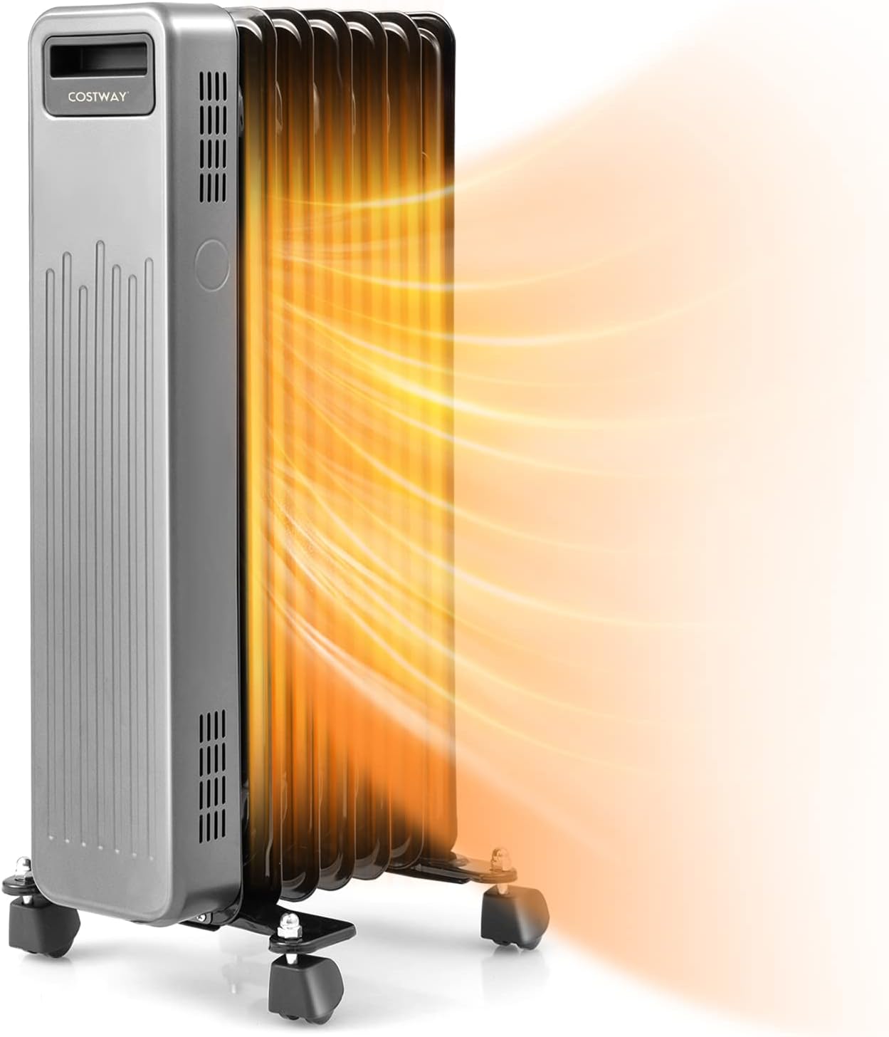 COSTWAY 1500W Oil Filled Radiator Heater with 3 Heat Levels