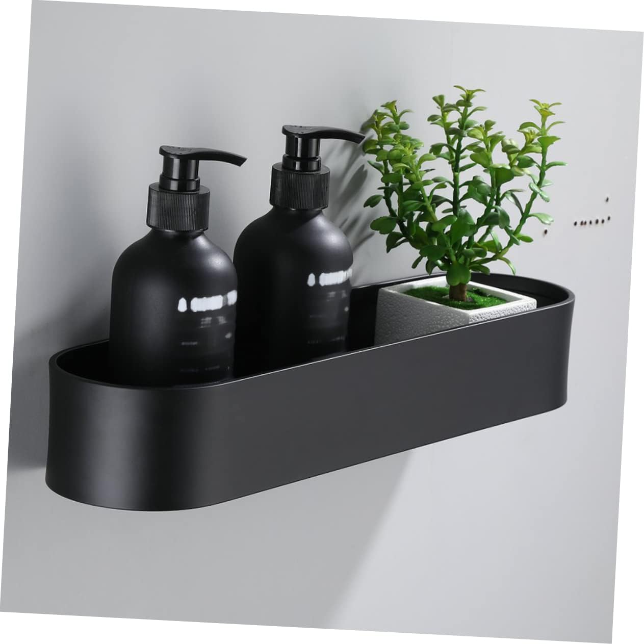BUGUUYO Wall Mounted Rack Black Aluminum