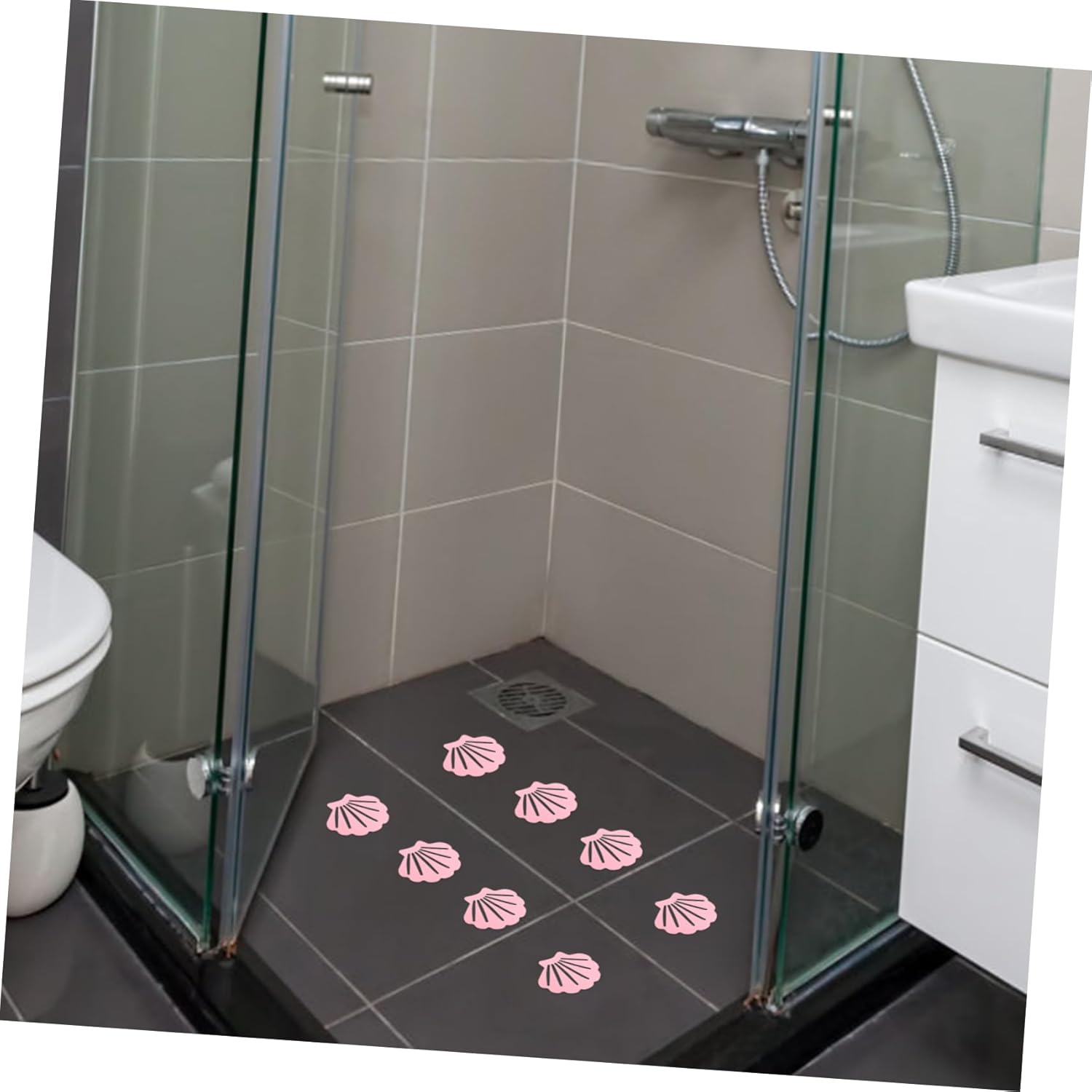 Cabilock 12Pcs Shell Shape Non-Slip Bathtub Stickers
