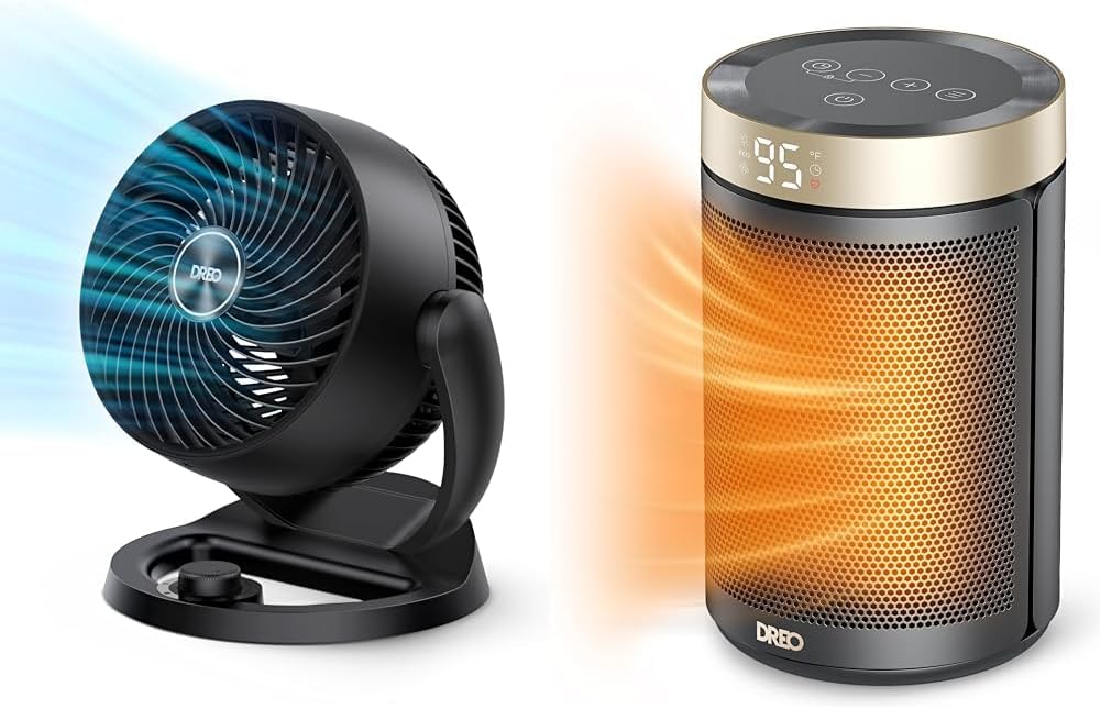 Dreo 9 Inch Table Fan with Thermostat and 70ft Airflow