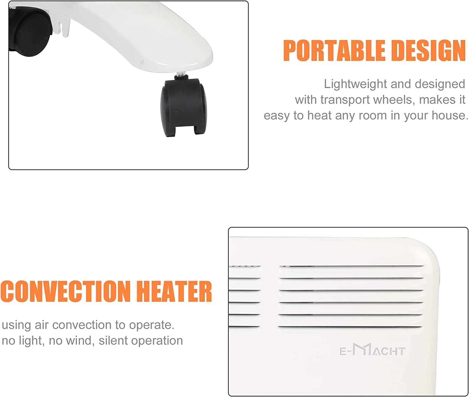 Vilobos 1500W Quiet Convection Space Heater