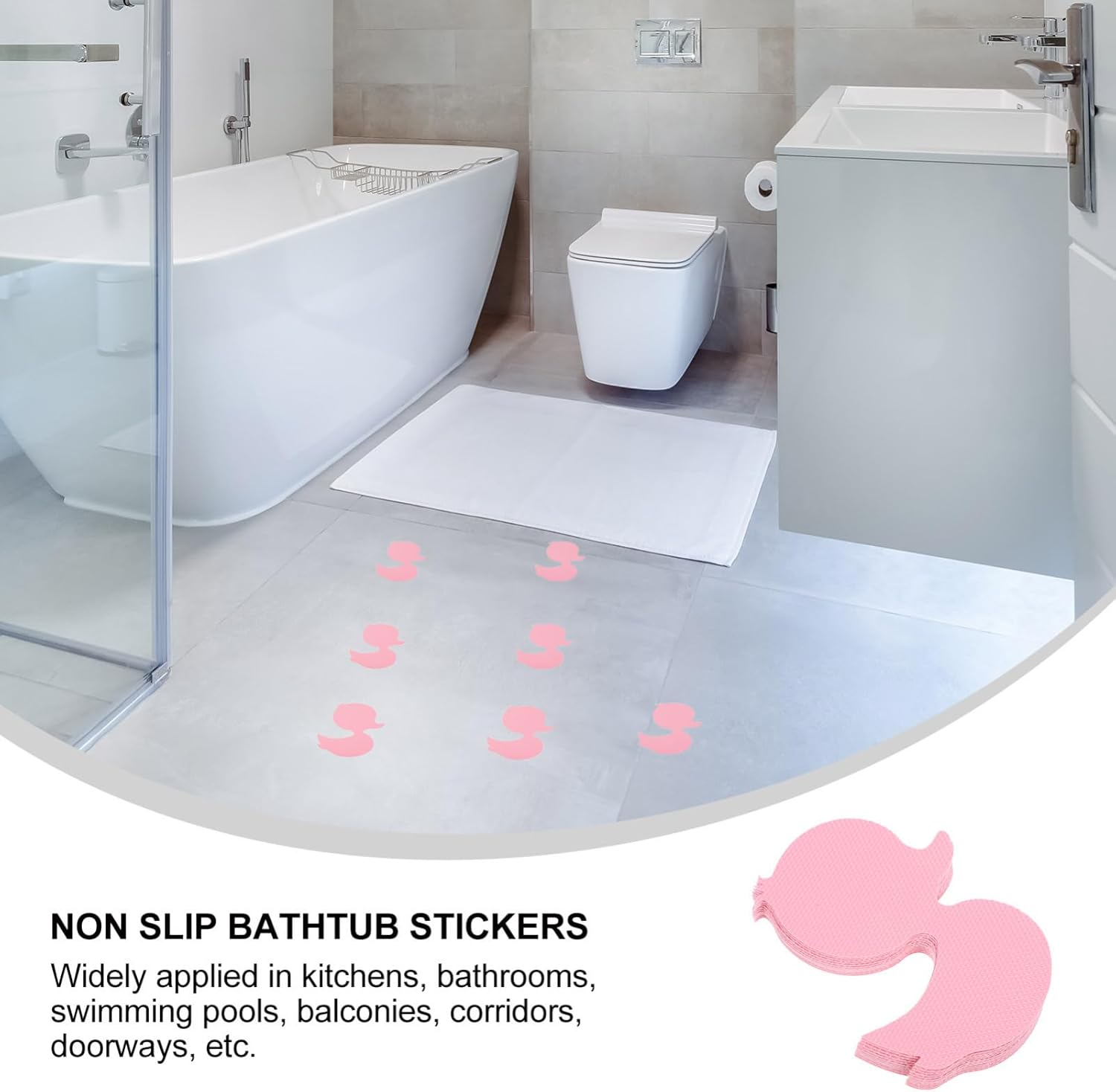 PRETYZOOM Non-Slip Bath Tub Stickers 12-Pack for Shower Safety