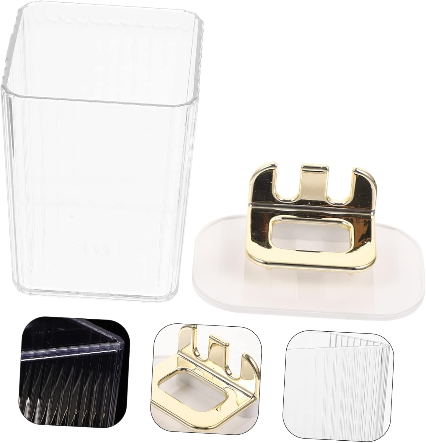 CONGARTENO Wall Mounted Toothbrush Holder Set Organizer with Cup No Drilling Required