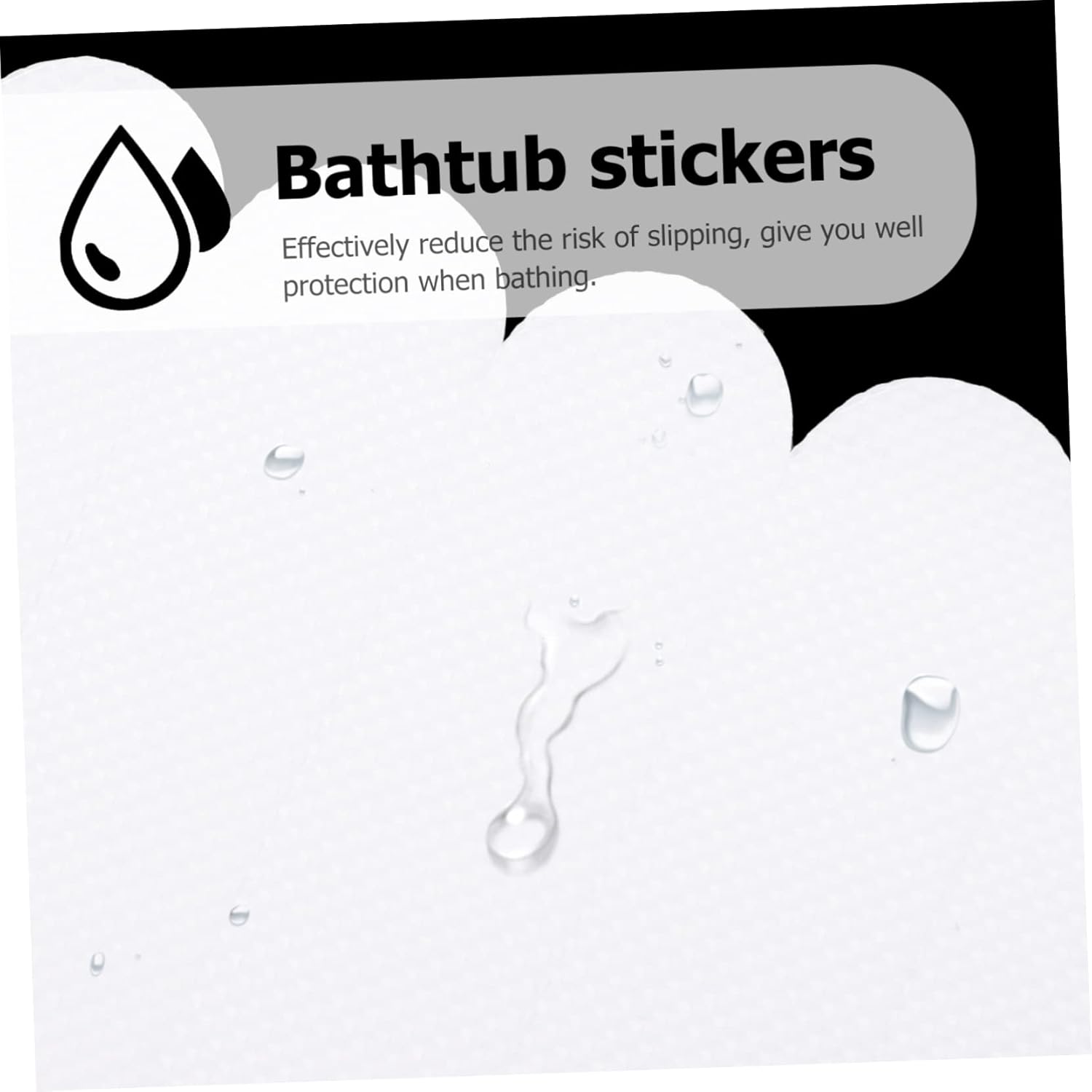 6Pcs Slip Proof Shower Stickers with Scrapers