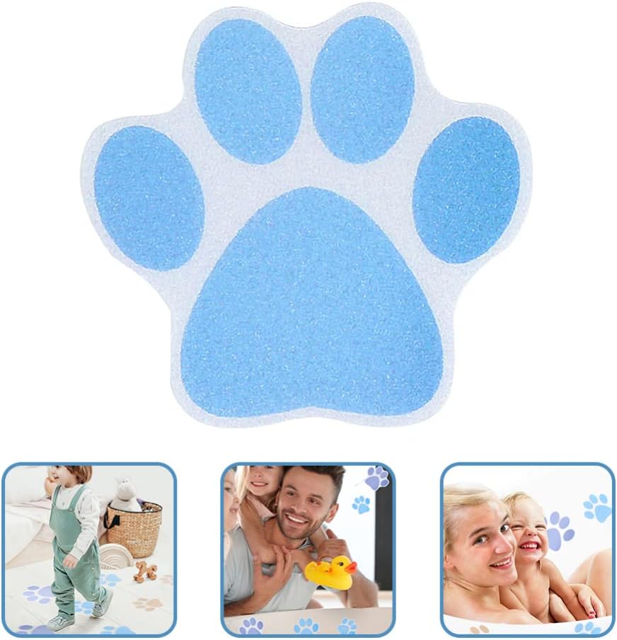 iplusmile 10pcs Paw Print Non-Slip Bathtub Decals