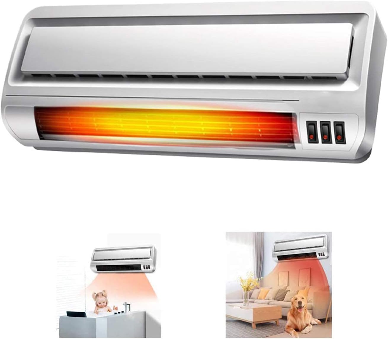 Wangfeng Wall Heater 3 Seconds Fast Heat 4 Speed Options