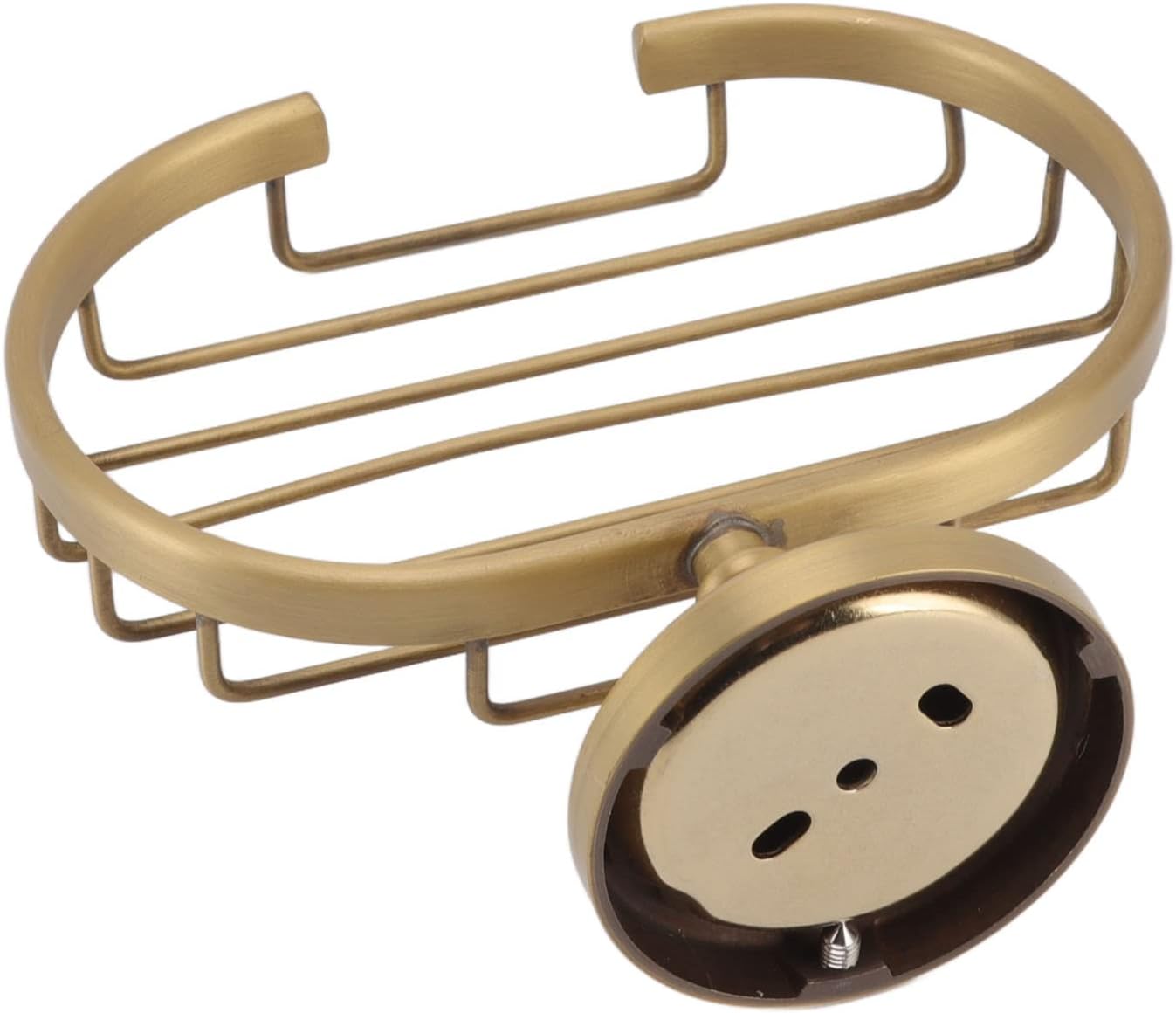Fafeicy Soap Basket with Twisted Pattern Copper Stainless Steel Holder