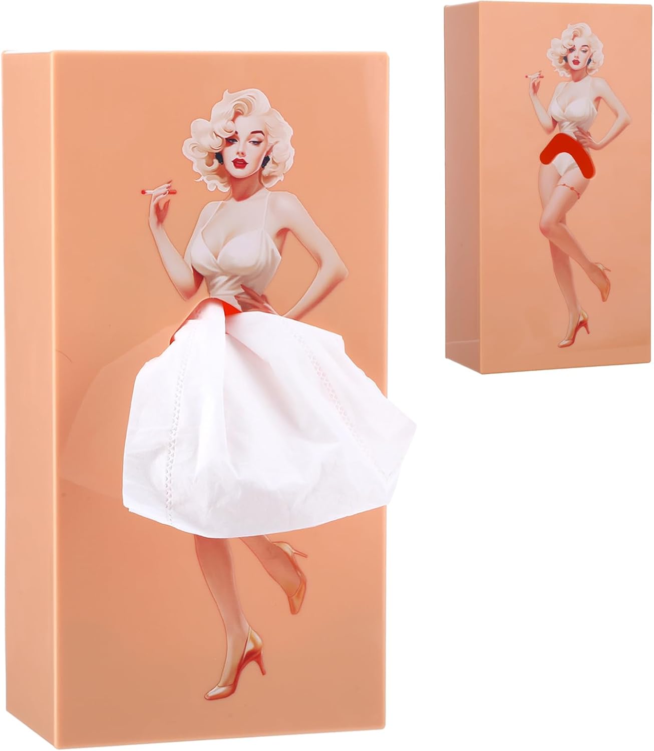 Whimsical Lady Skirt Tissue Box Holder
