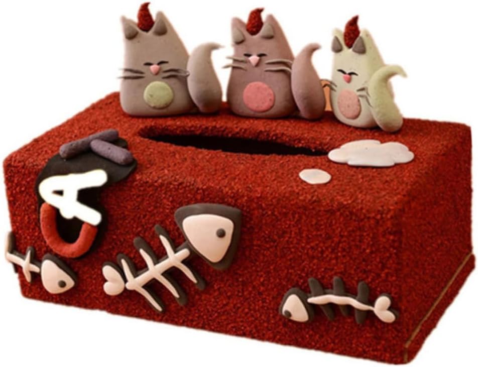 SEWOART 6PCS Blank Wood Tissue Holder DIY Set