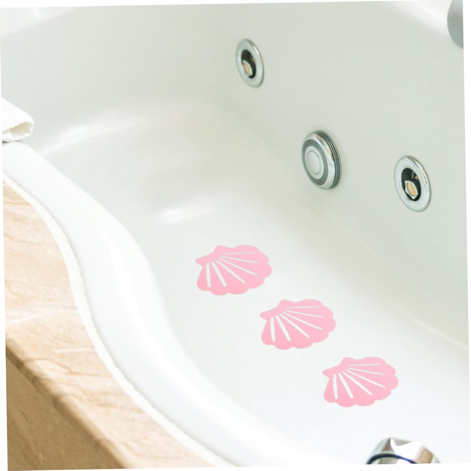Holibanna Bathtub Nonslip Stickers 12pcs Shell Design Anti-Slip Decals