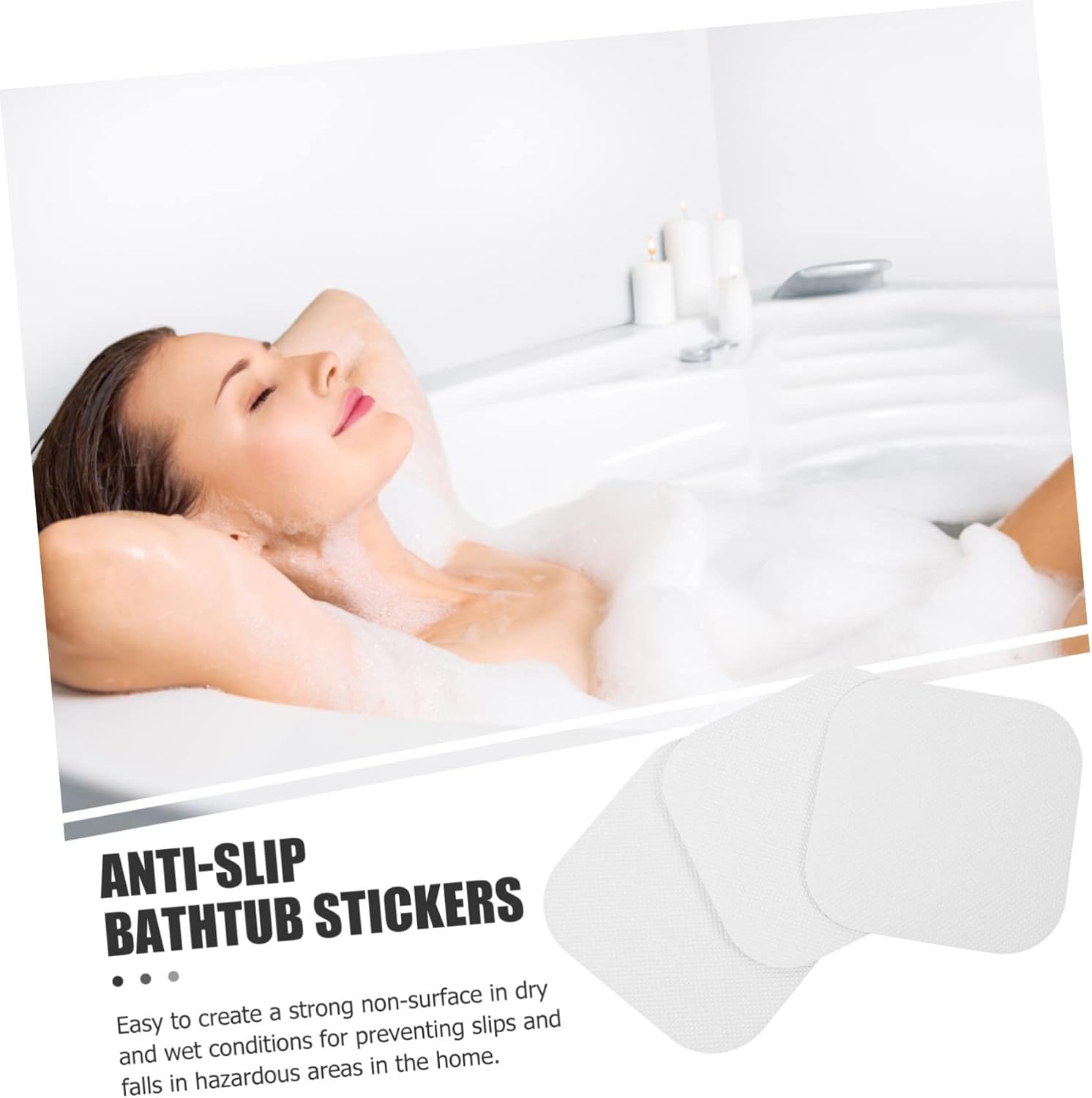 Amosfun 72pcs Non-Slip Bathtub Stickers