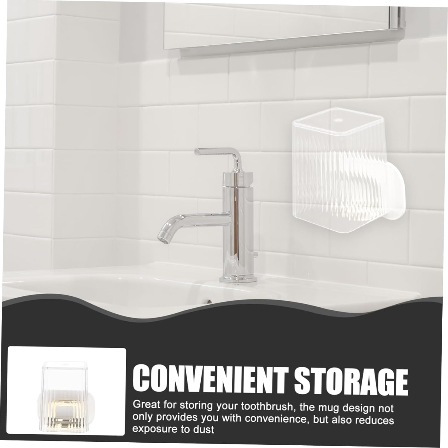 PRETYZOOM Wall Mounted Toothbrush Holder Set 1