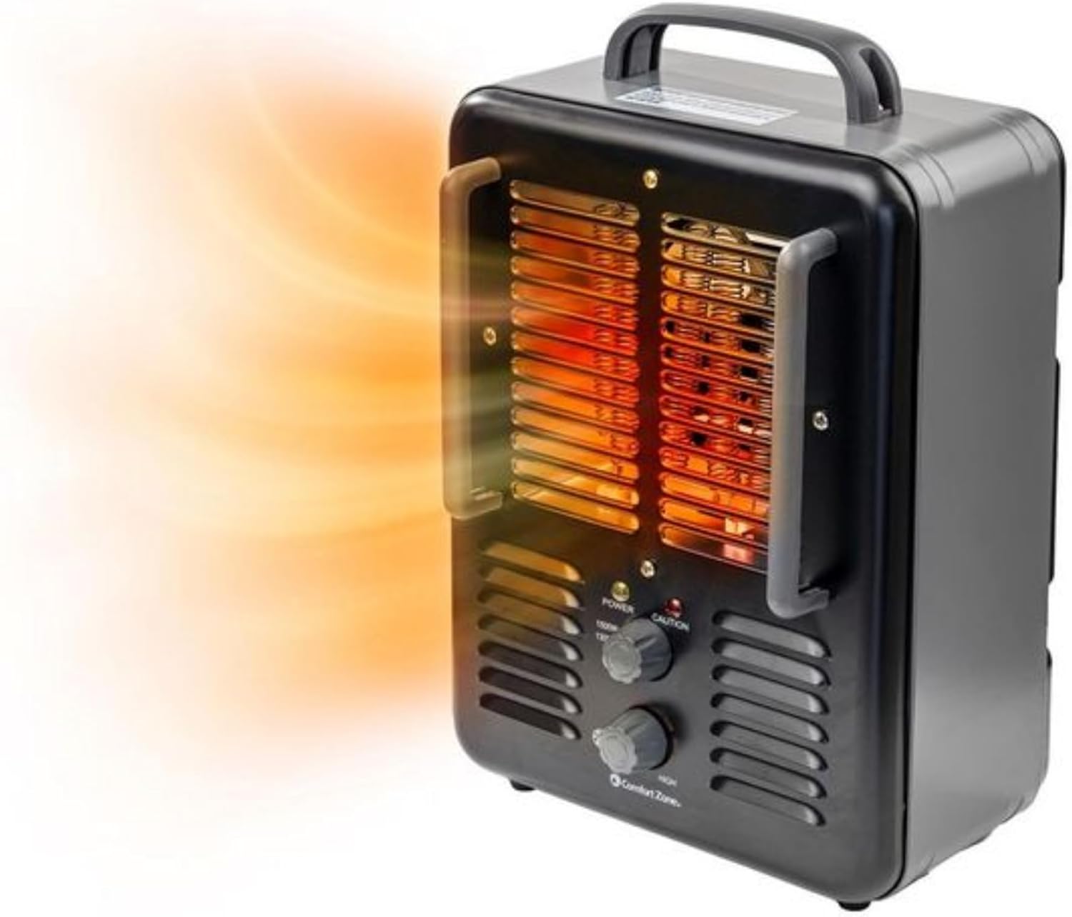 Comfort Zone 1500W Electric Space Heater with Safety Features
