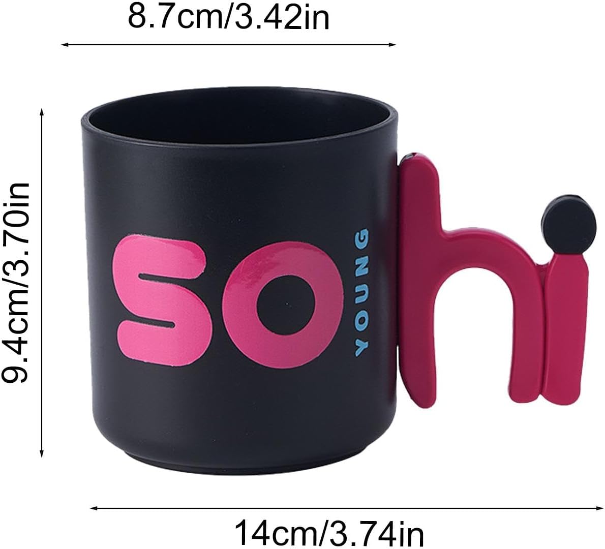 Reusable Mouthwash Cup with Fun Letter Design