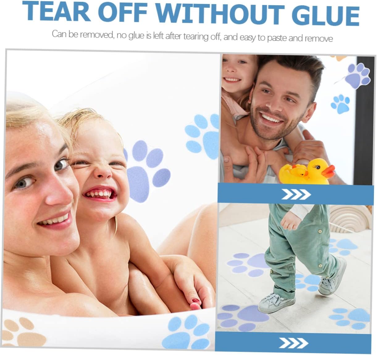 10pcs Cartoon Dog Paw Non-Slip Bathtub Decals