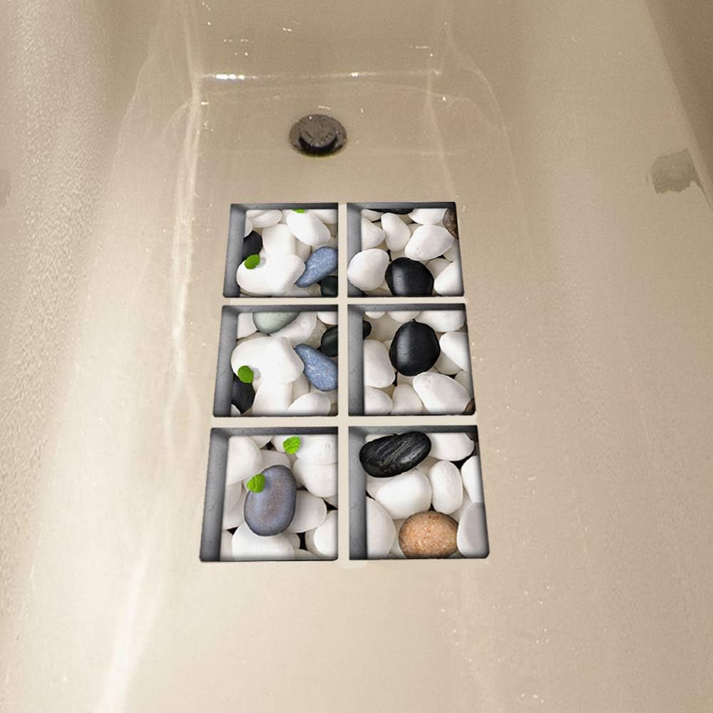 AILEGOU 3D Non-Slip Bathtub Stickers with 6 Animal Designs