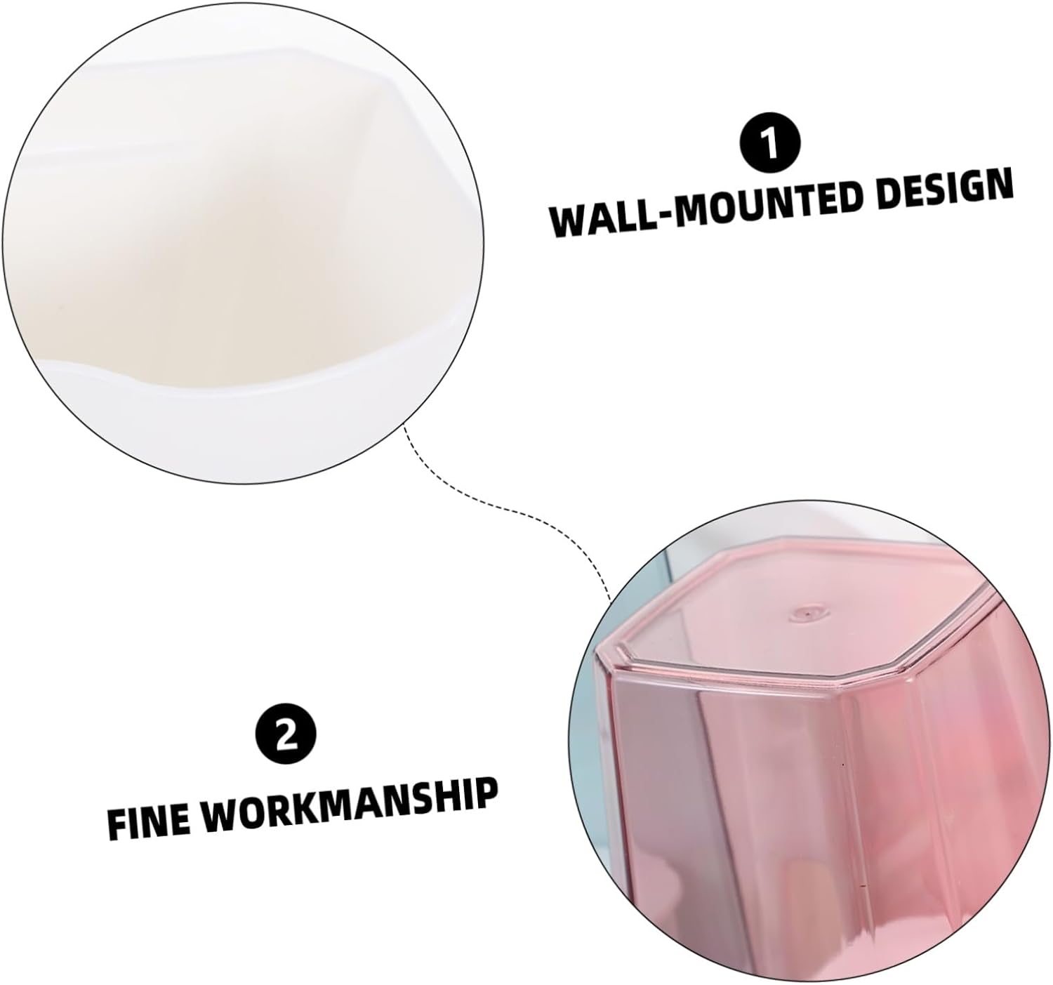 LIFKOME Wall-Mounted Toothbrush Cup Holder for Bathrooms