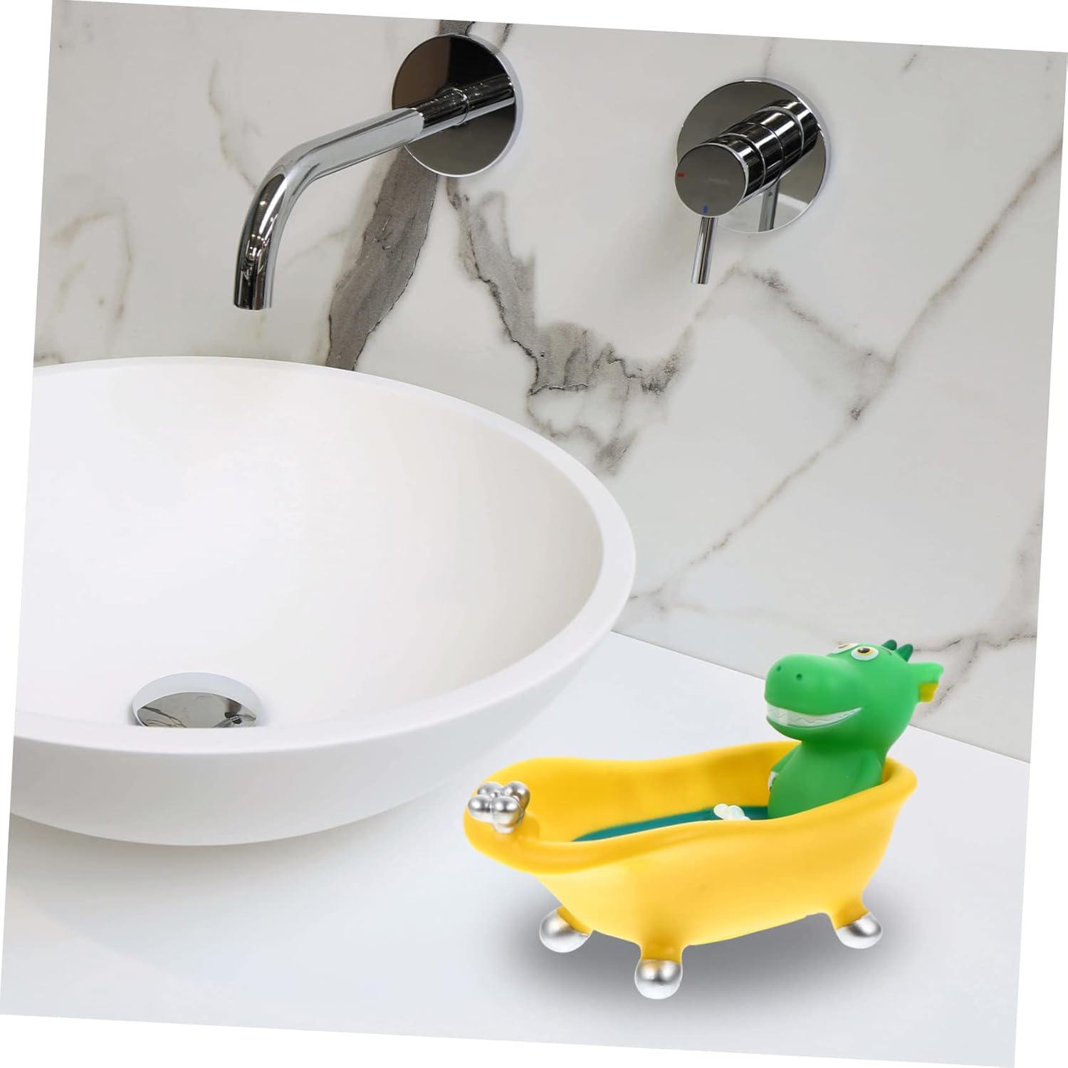 Luxshiny Cartoon Dinosaur Soap Box Drain Holder