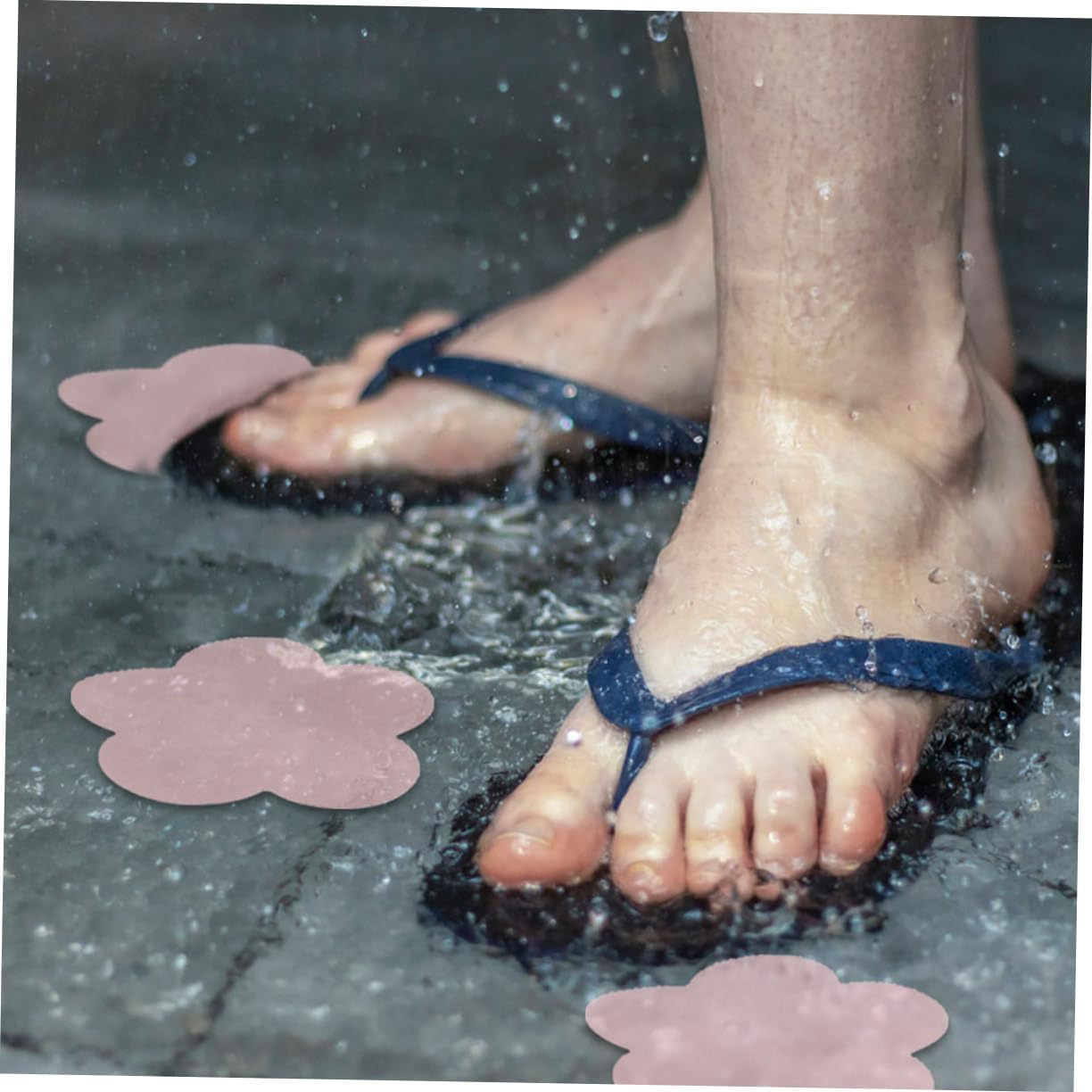 HOMSFOU 20pcs Anti-Slip Shower Stickers