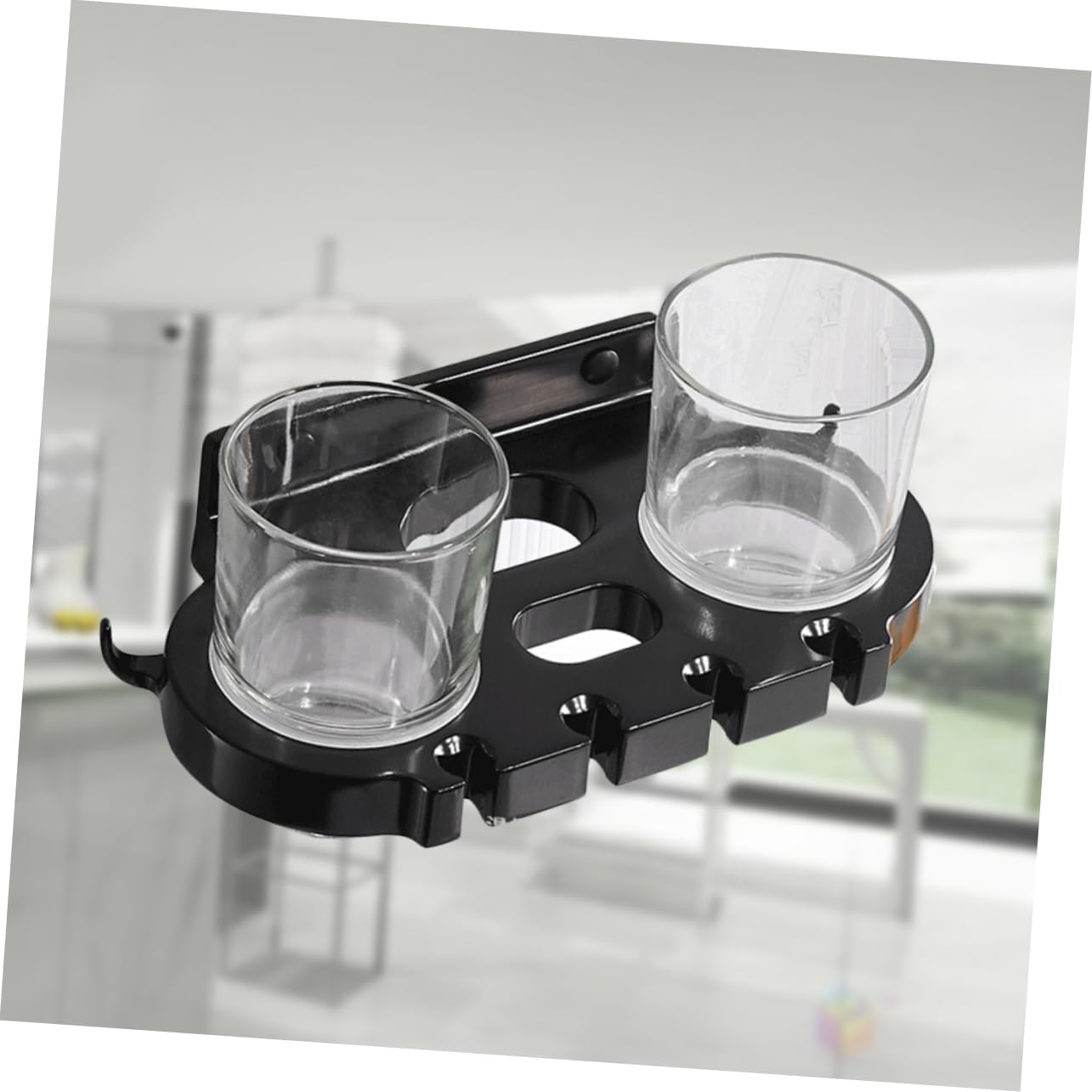 Anneome Toothbrush Holder with Hooks and Cups 1