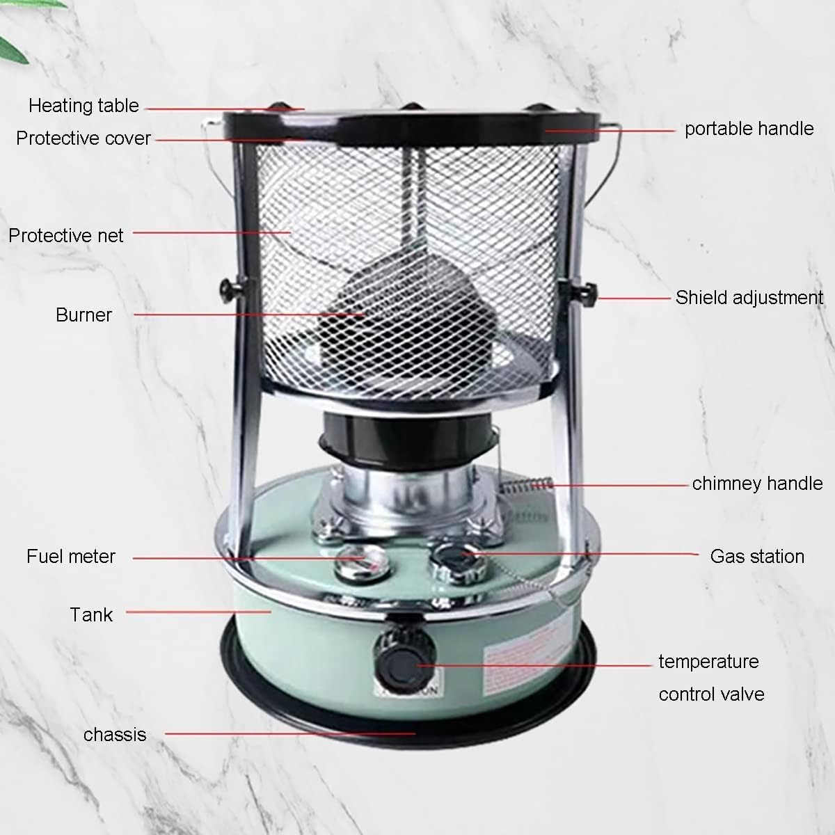 BOBONI Adjustable Height Kerosene Heater