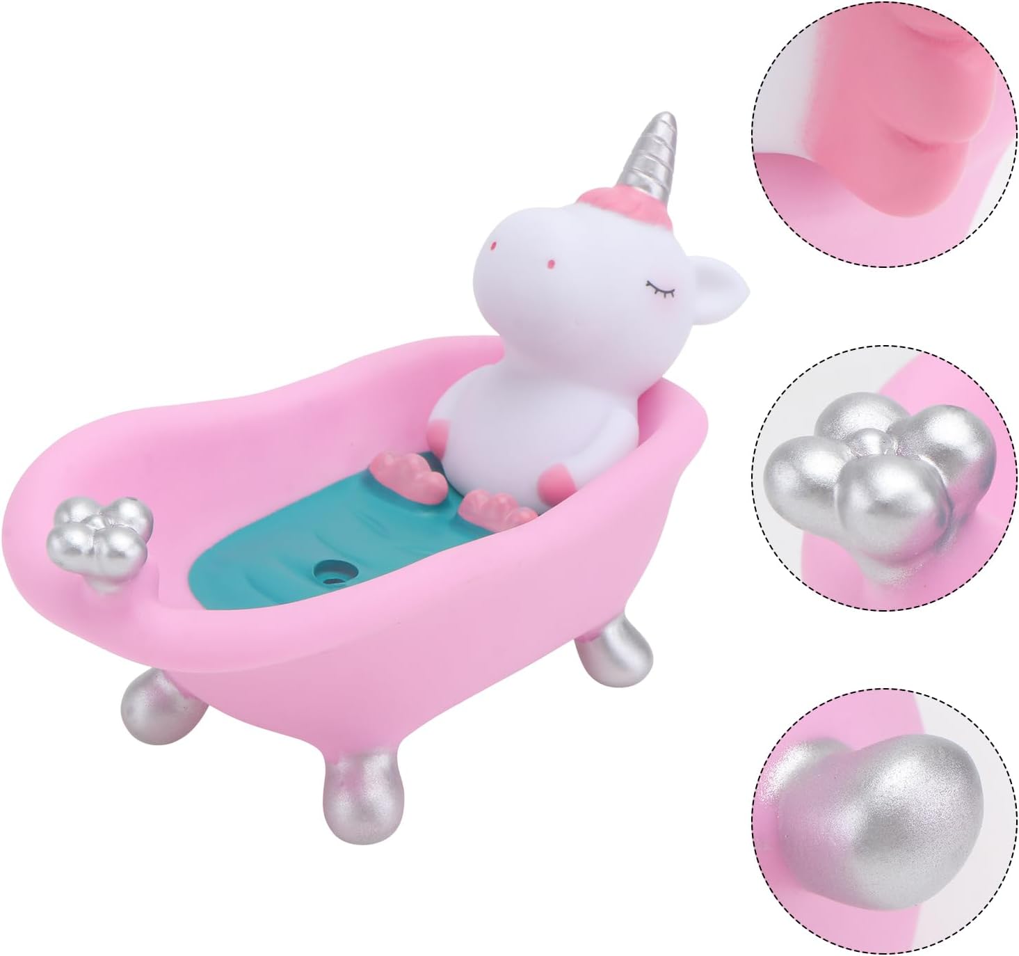 PRETYZOOM Funny Unicorn Soap Dish for Bathroom
