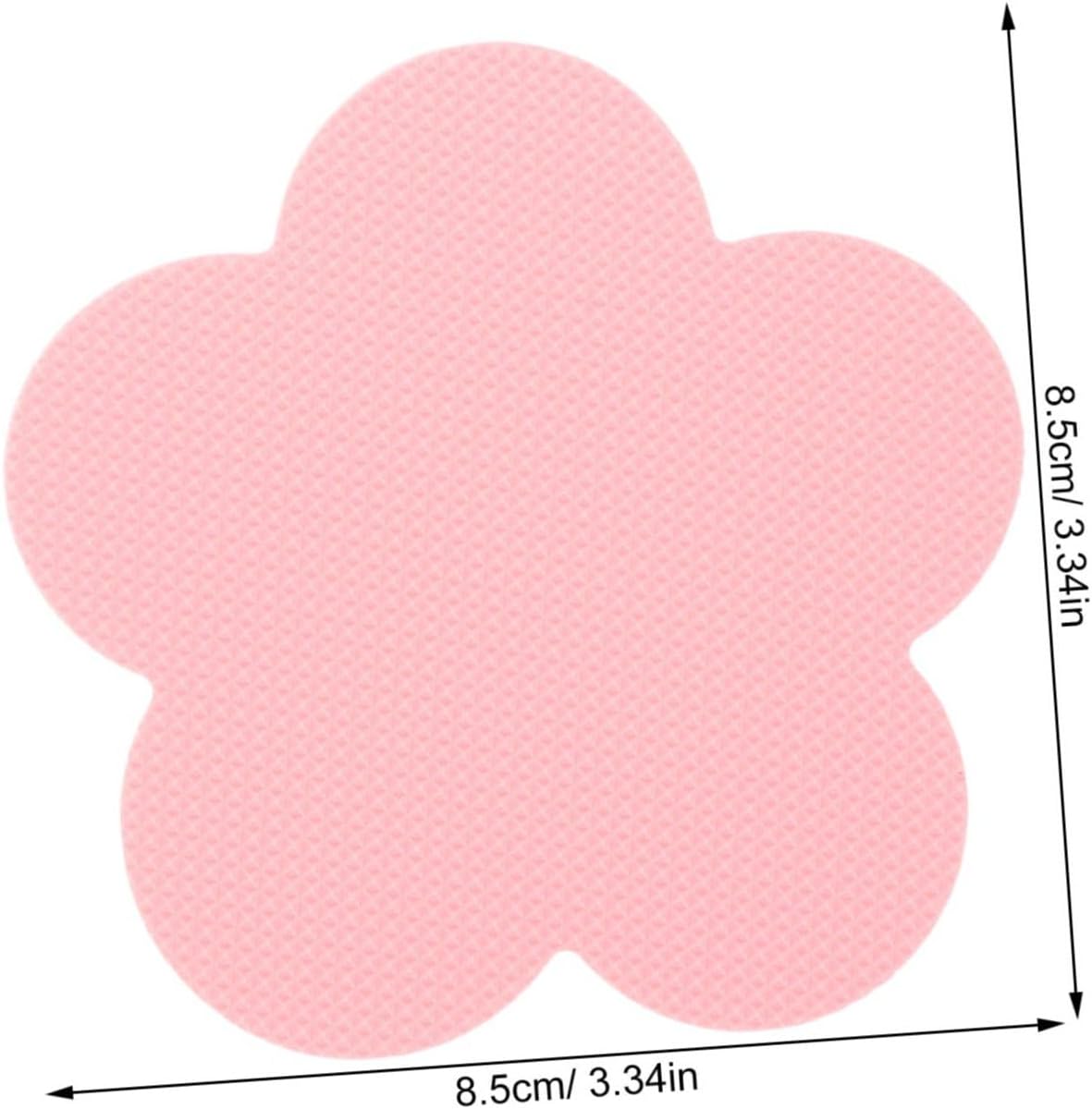20pcs Non-Slip Pink Rubber Bathtub Stickers