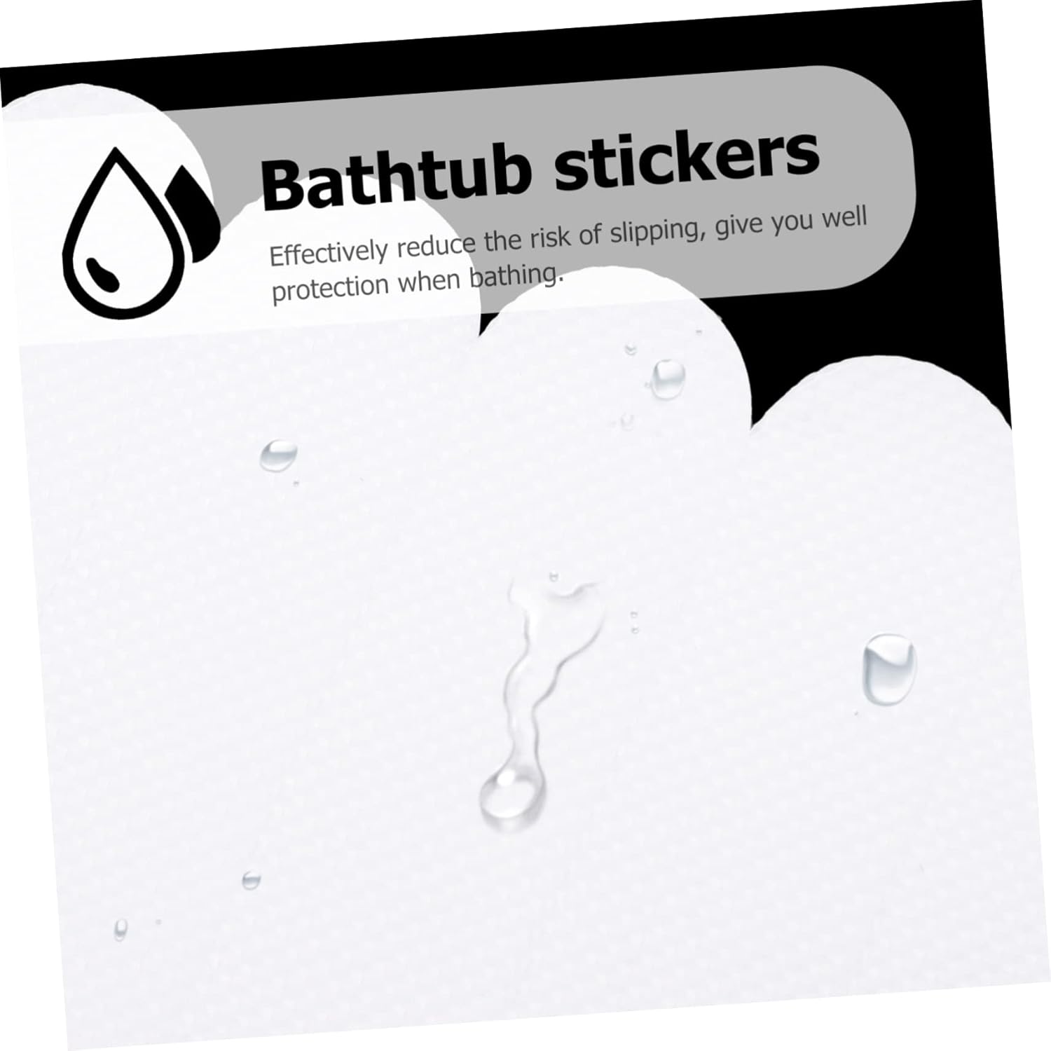 Mobestech 6Pcs Non-Slip Bath Tub Stickers with Scrapers