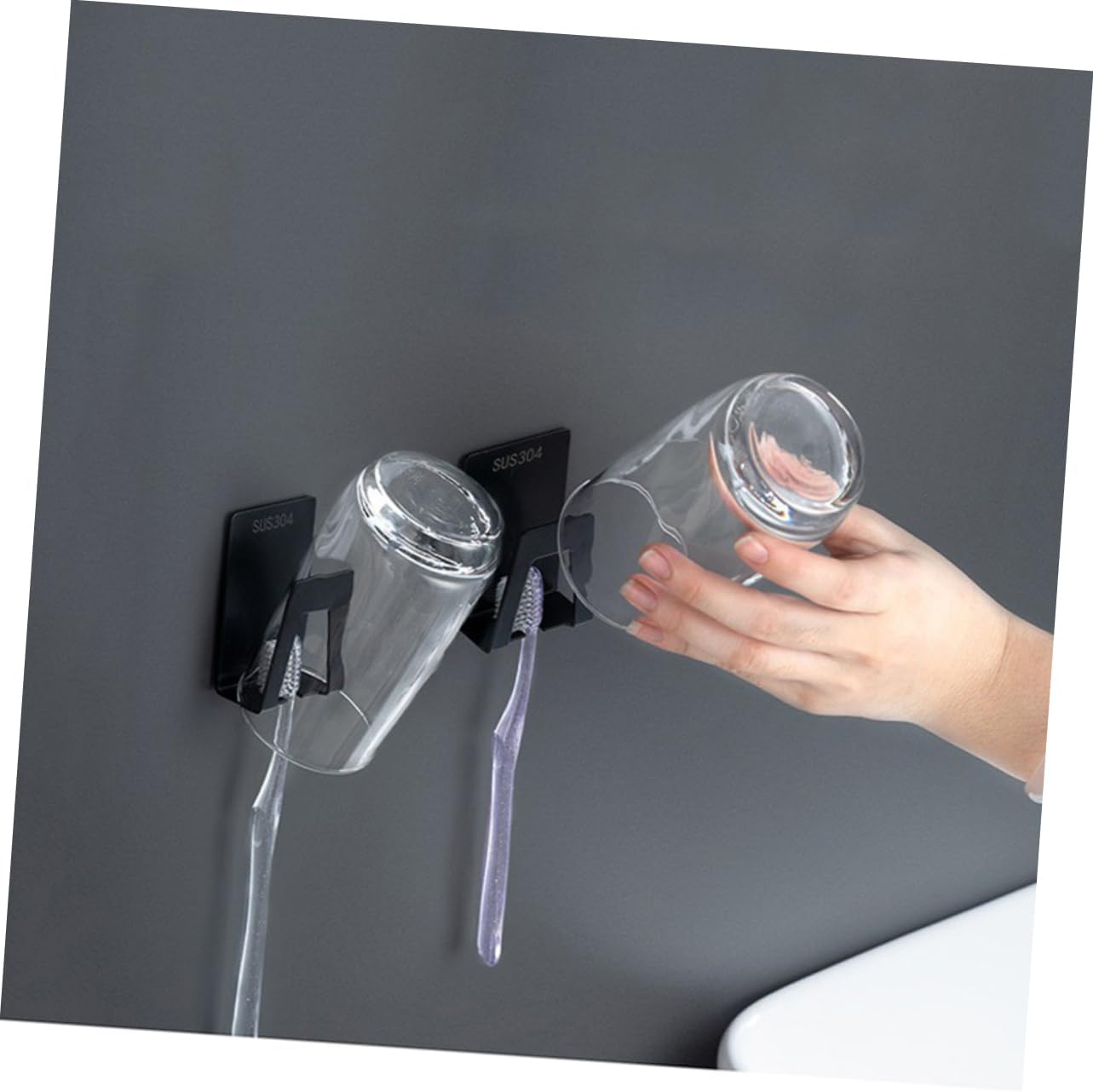 Ciieeo Wall Mount Toothbrush Holder - Space-Saving and Waterproof