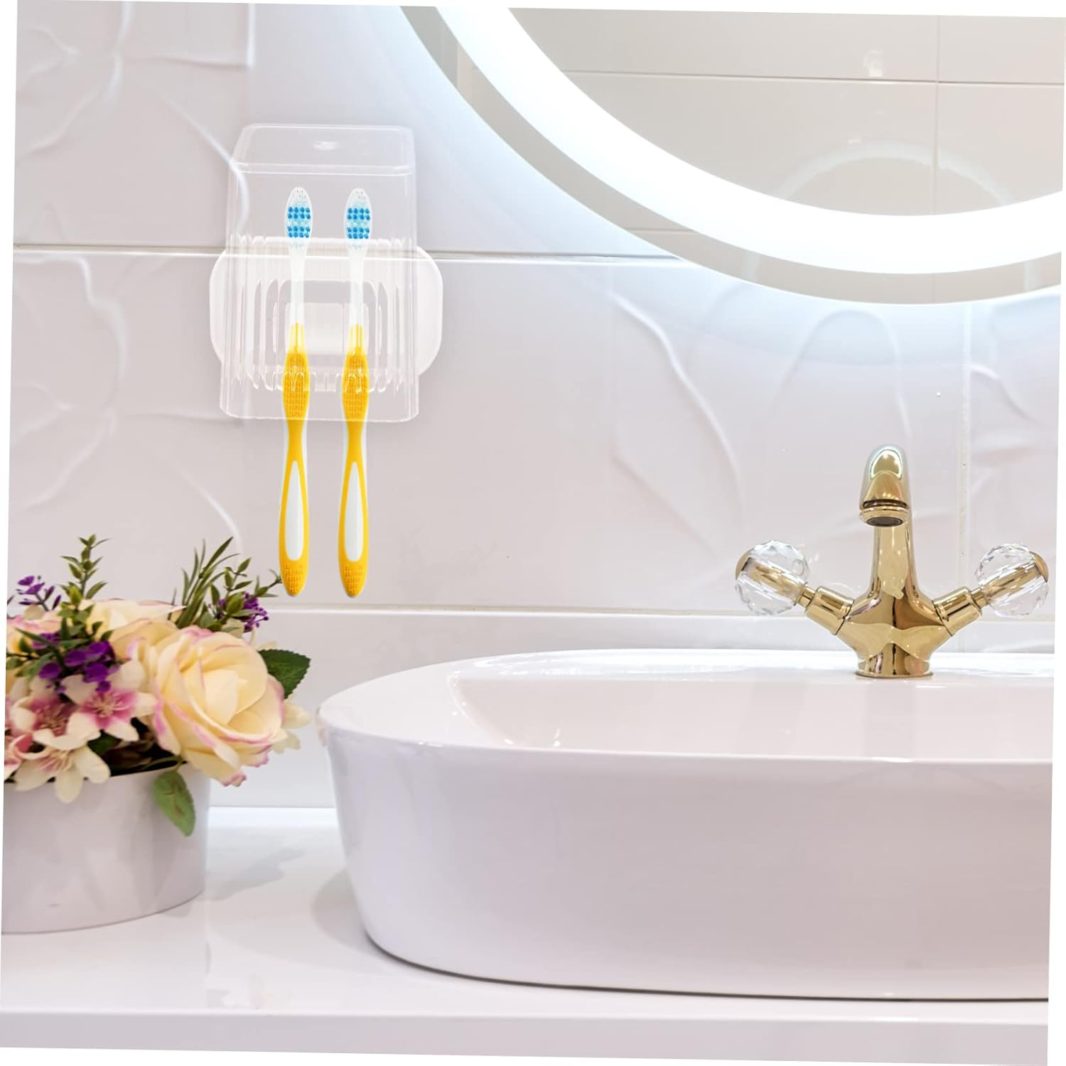 Ciieeo 2-Position Wall-Mounted Toothbrush Holder