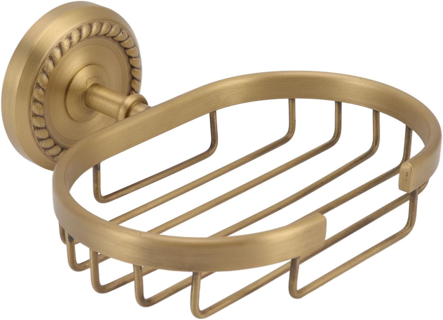 Fafeicy Soap Basket with Twisted Pattern Copper Stainless Steel Holder