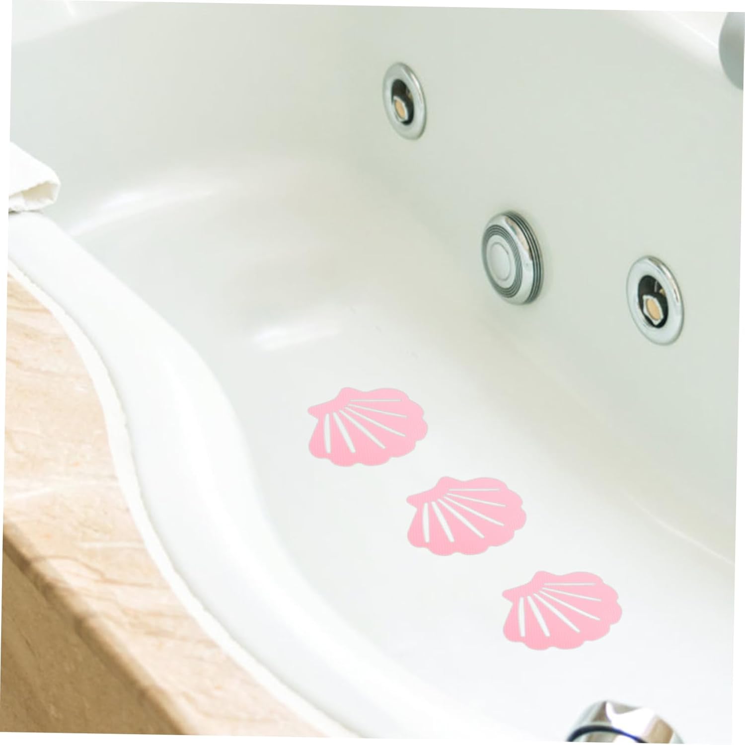 KONTONTY 12pcs Shell Shape Non-Slip Bath Decals