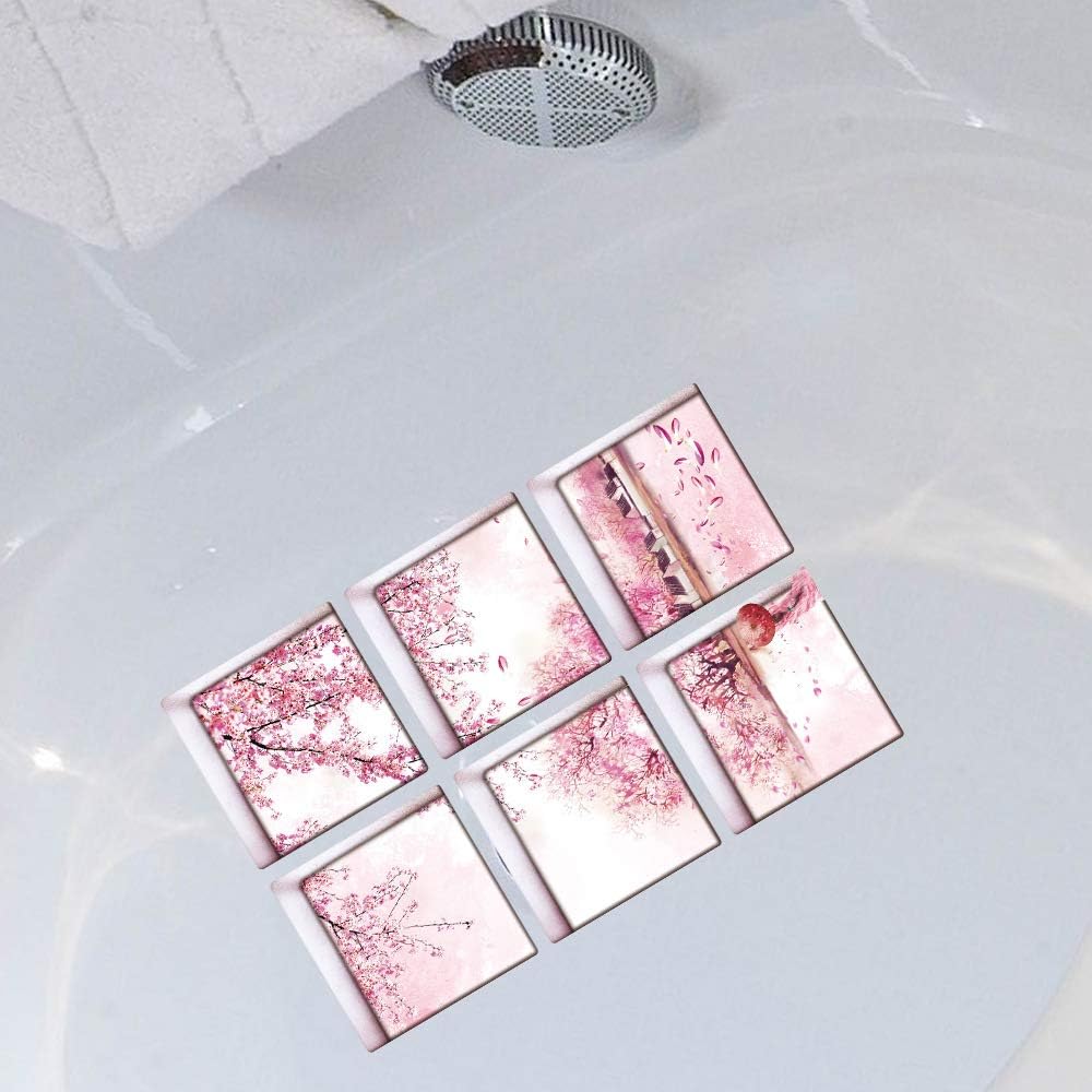 AILEGOU 3D Non-Slip Bathtub Animal Stickers - Plum Blossom Design