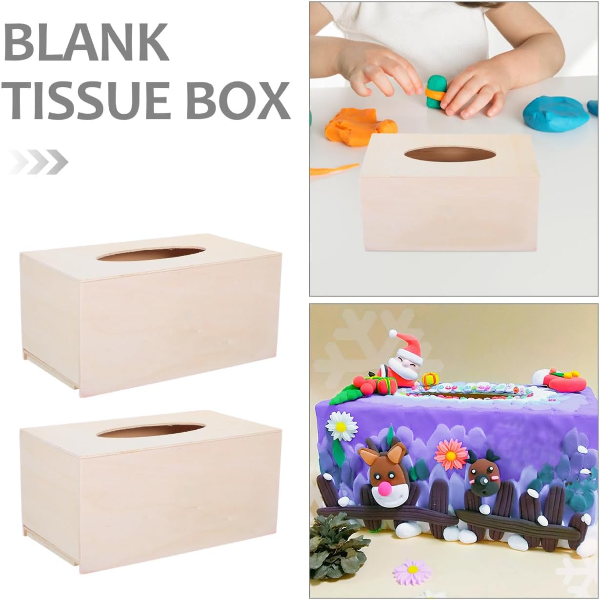 COHEALI 4pcs Box DIY Tissue Box Holder